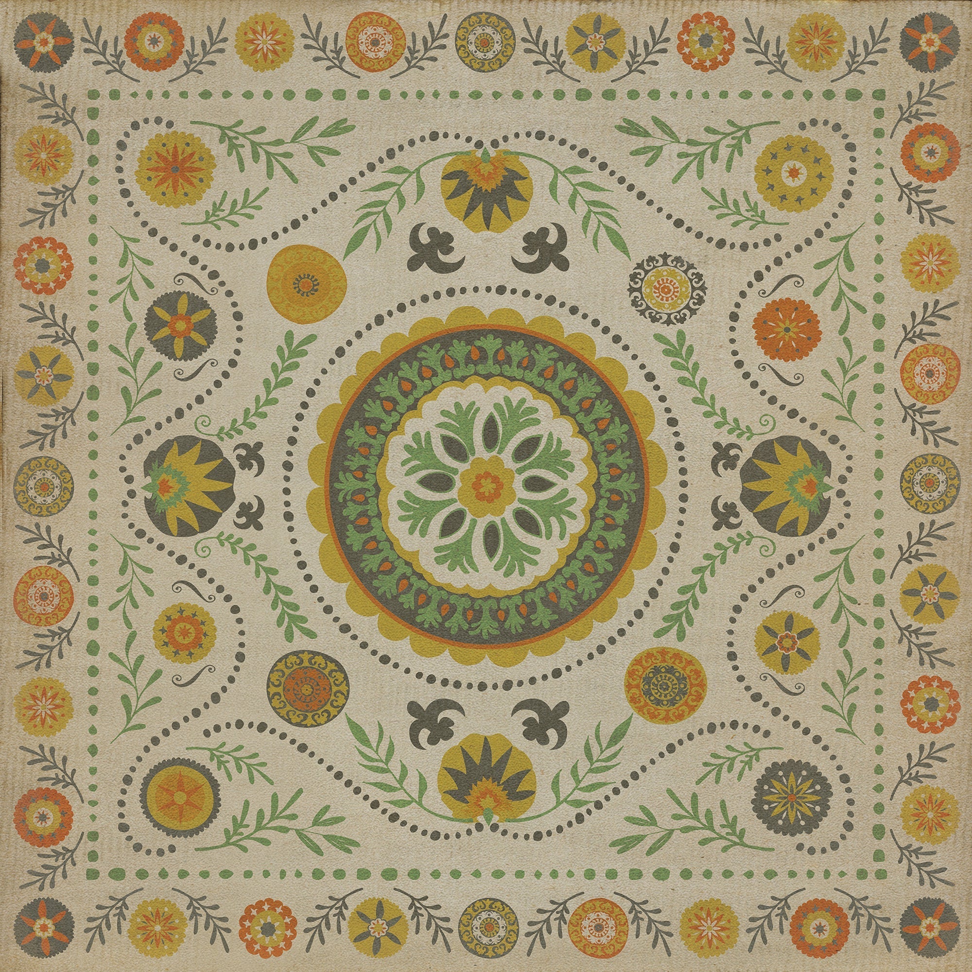 Pattern 38 Autumn Vinyl Floor Cloth