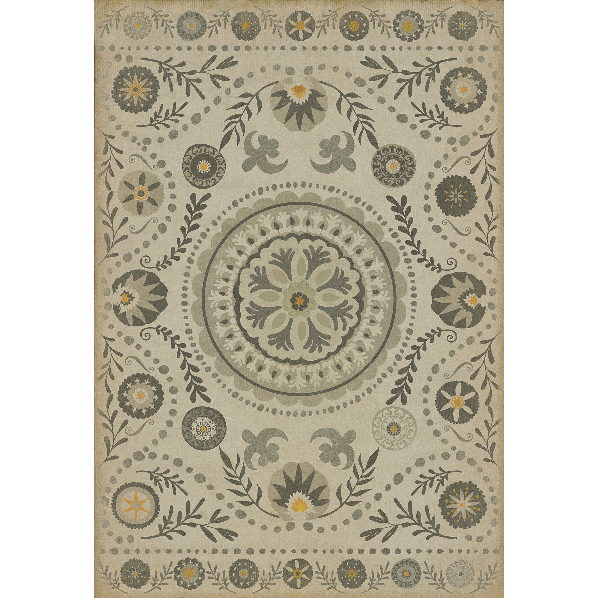 Pattern 38 Je Pense Vinyl Floor Cloth