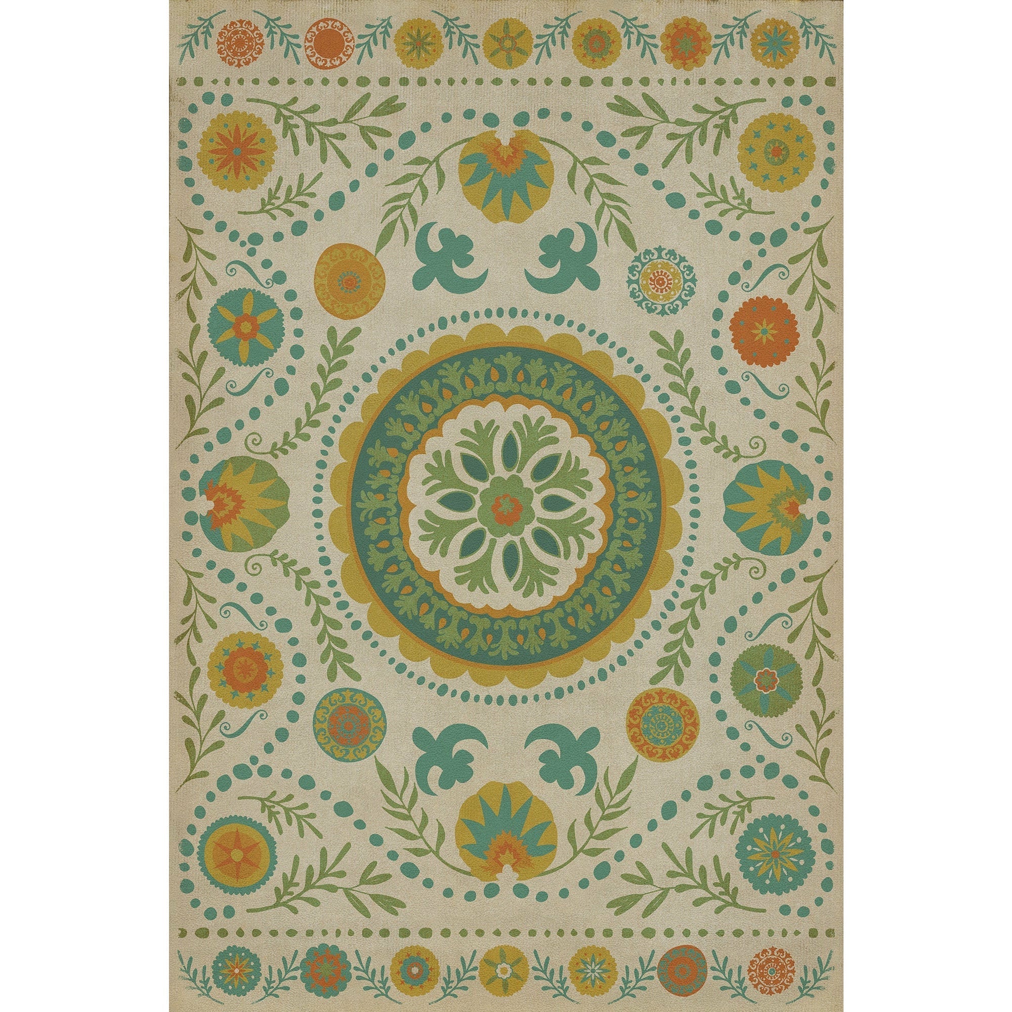 Pattern 38 Summer Vinyl Floor Cloth
