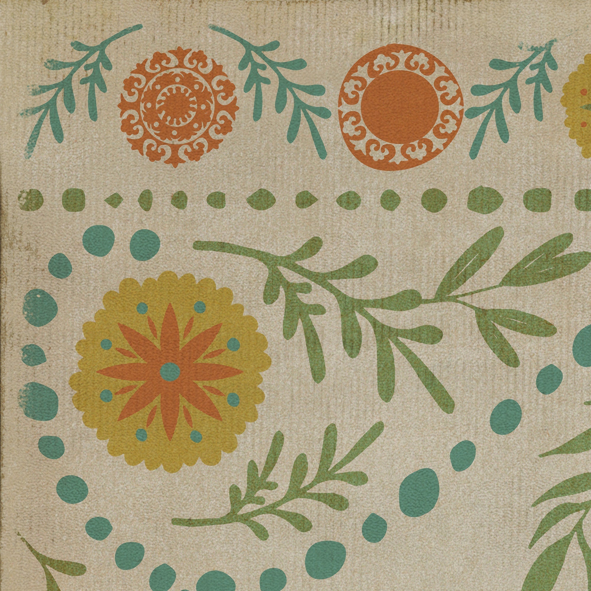 Pattern 38 Summer Vinyl Floor Cloth