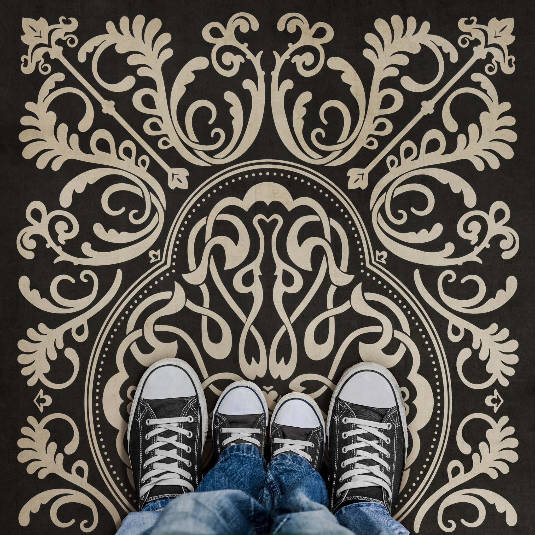 Pattern 39 Blackjack Vinyl Floor Cloth