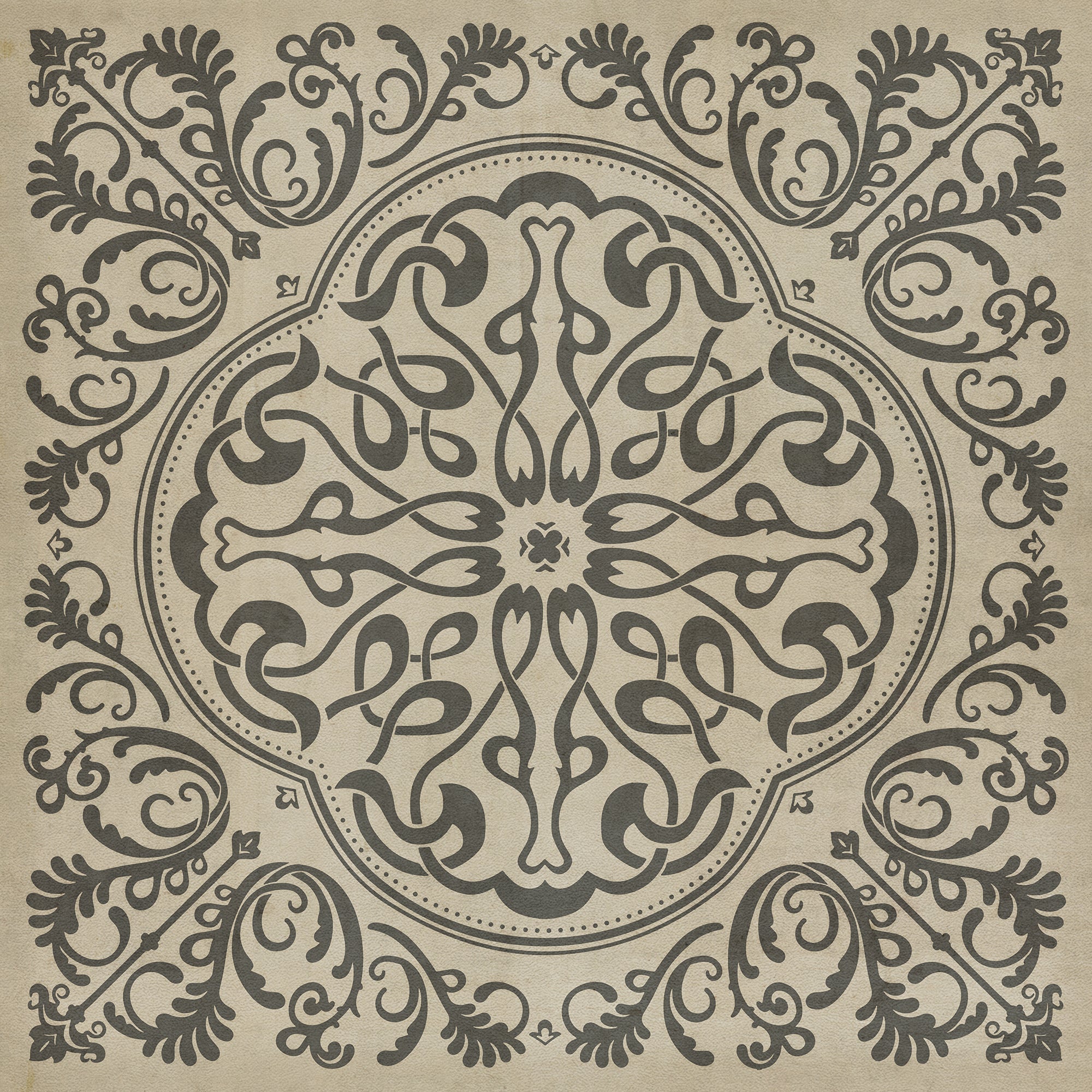 Pattern 39 Crazy Eights Vinyl Floor Cloth