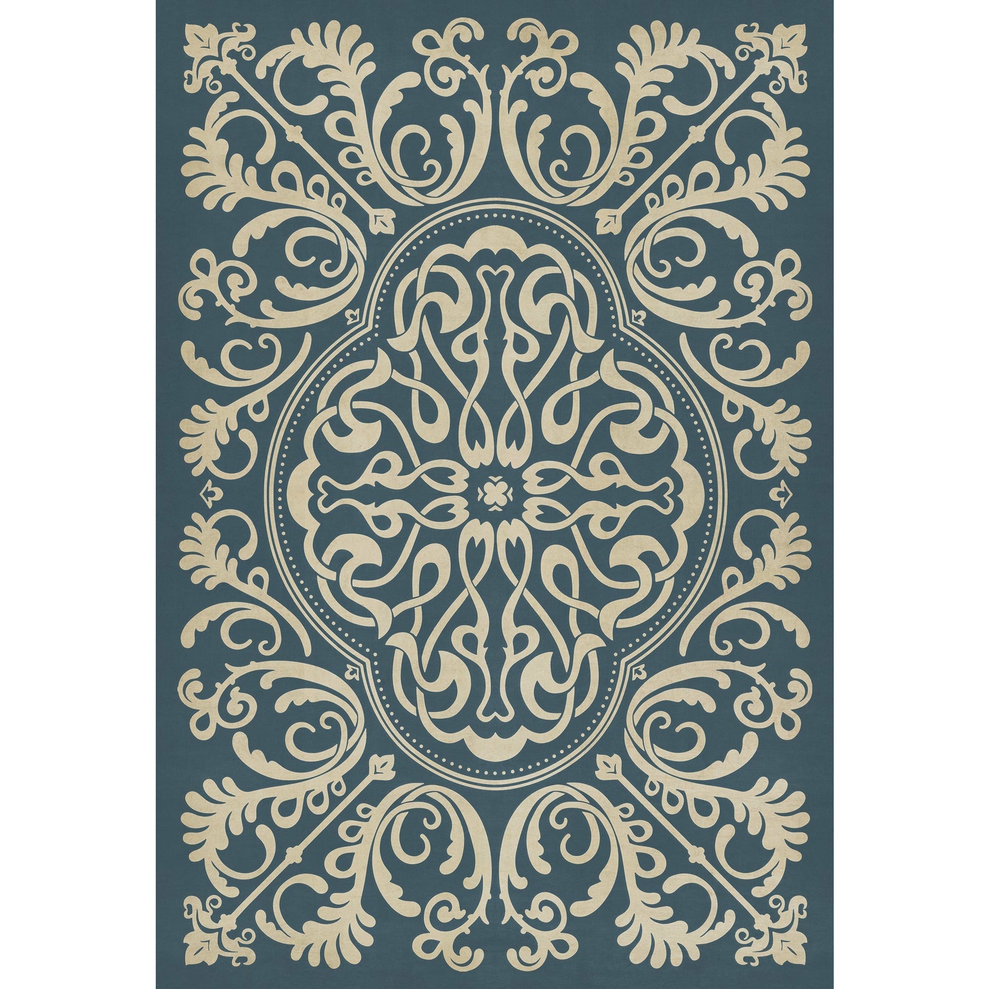 Pattern 39 Spades Vinyl Floor Cloth