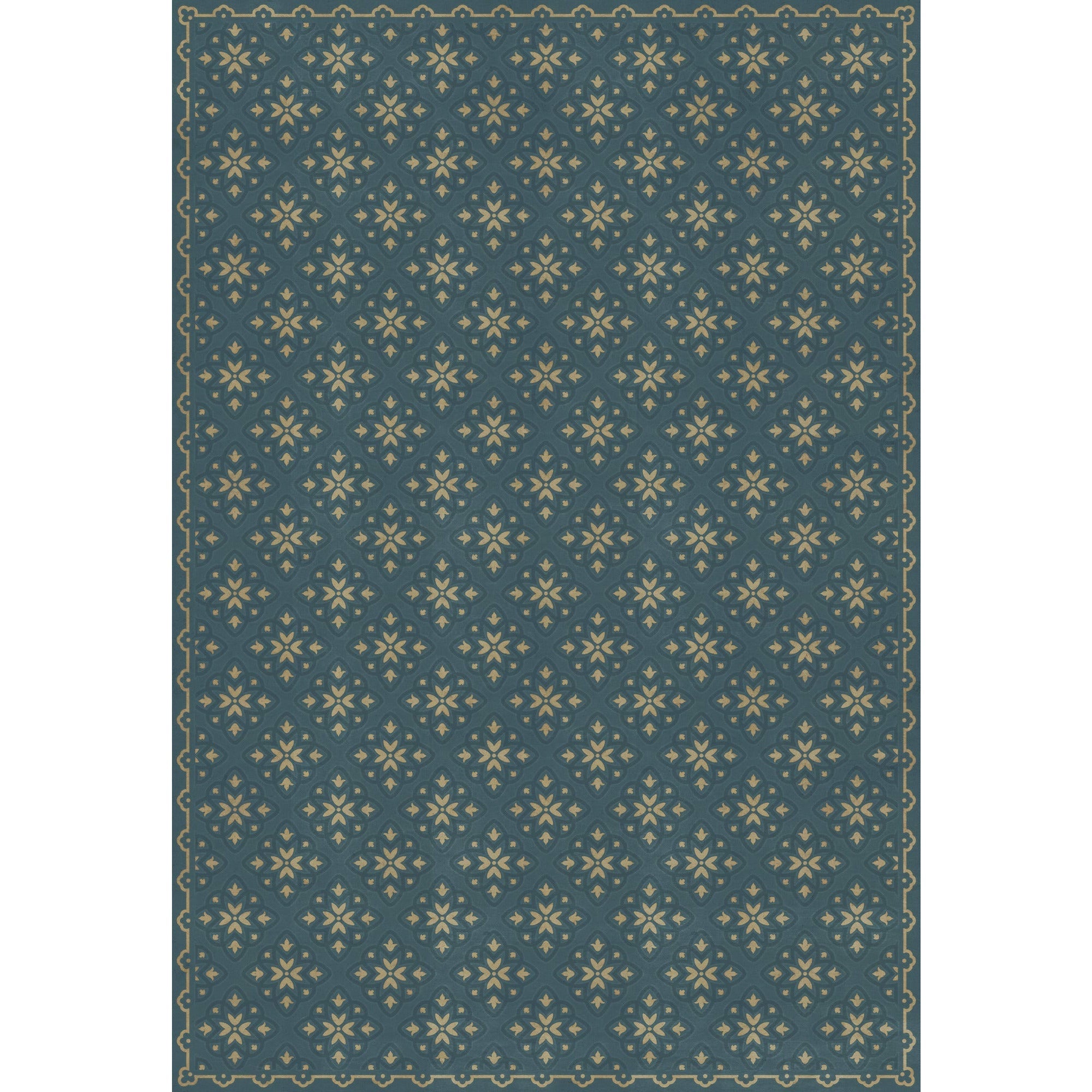Pattern 45 Indigoticus Vinyl Floor Cloth