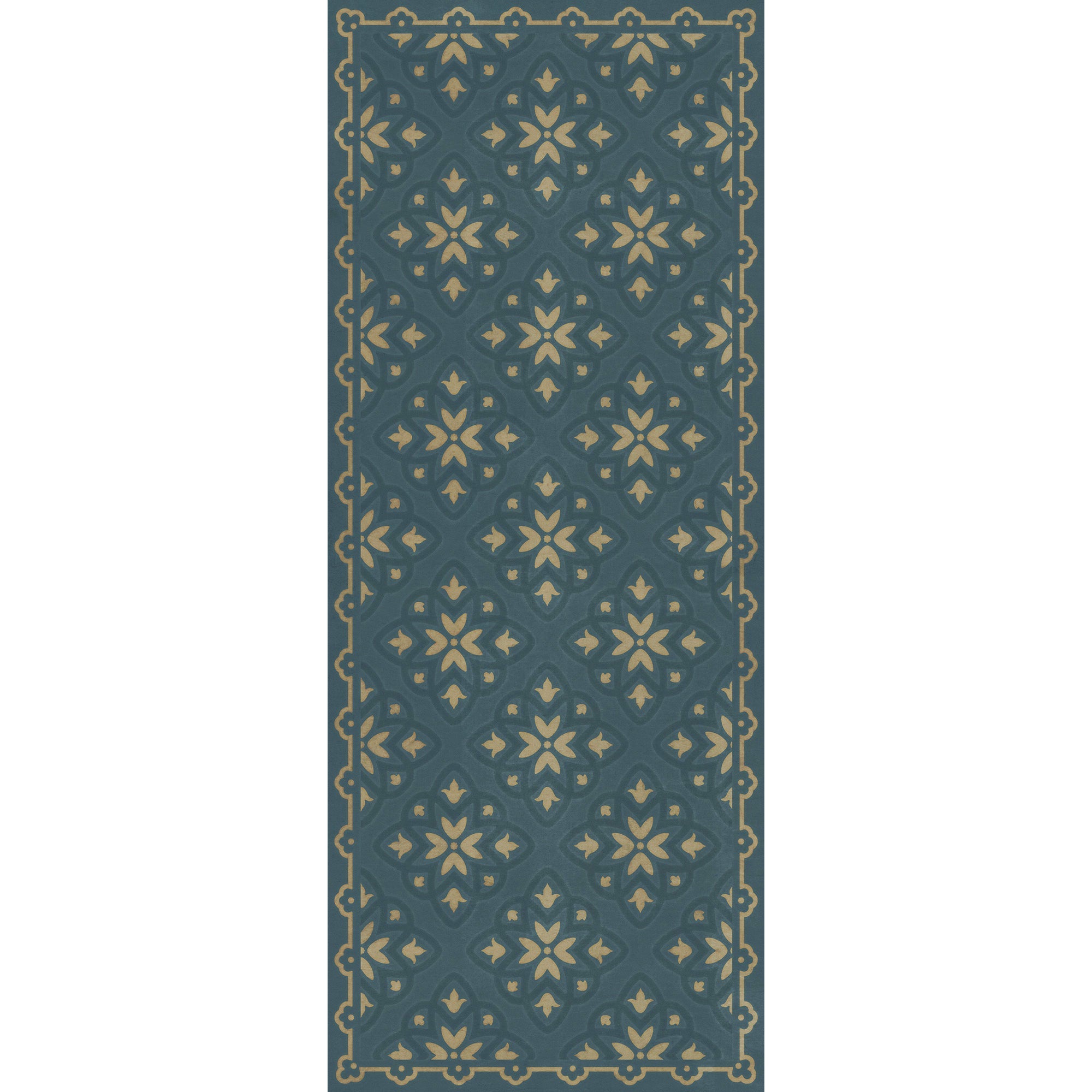 Pattern 45 Indigoticus Vinyl Floor Cloth