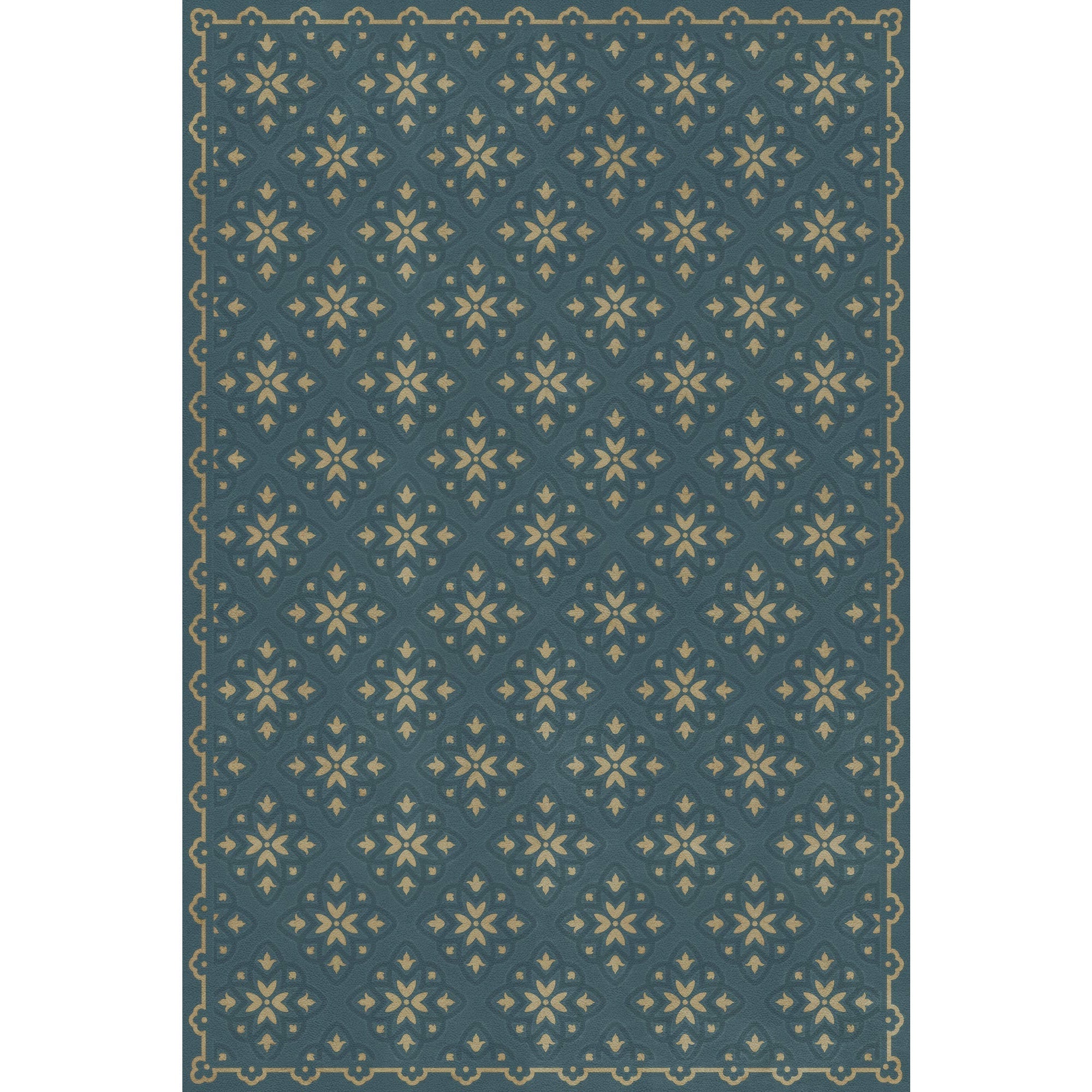 Pattern 45 Indigoticus Vinyl Floor Cloth