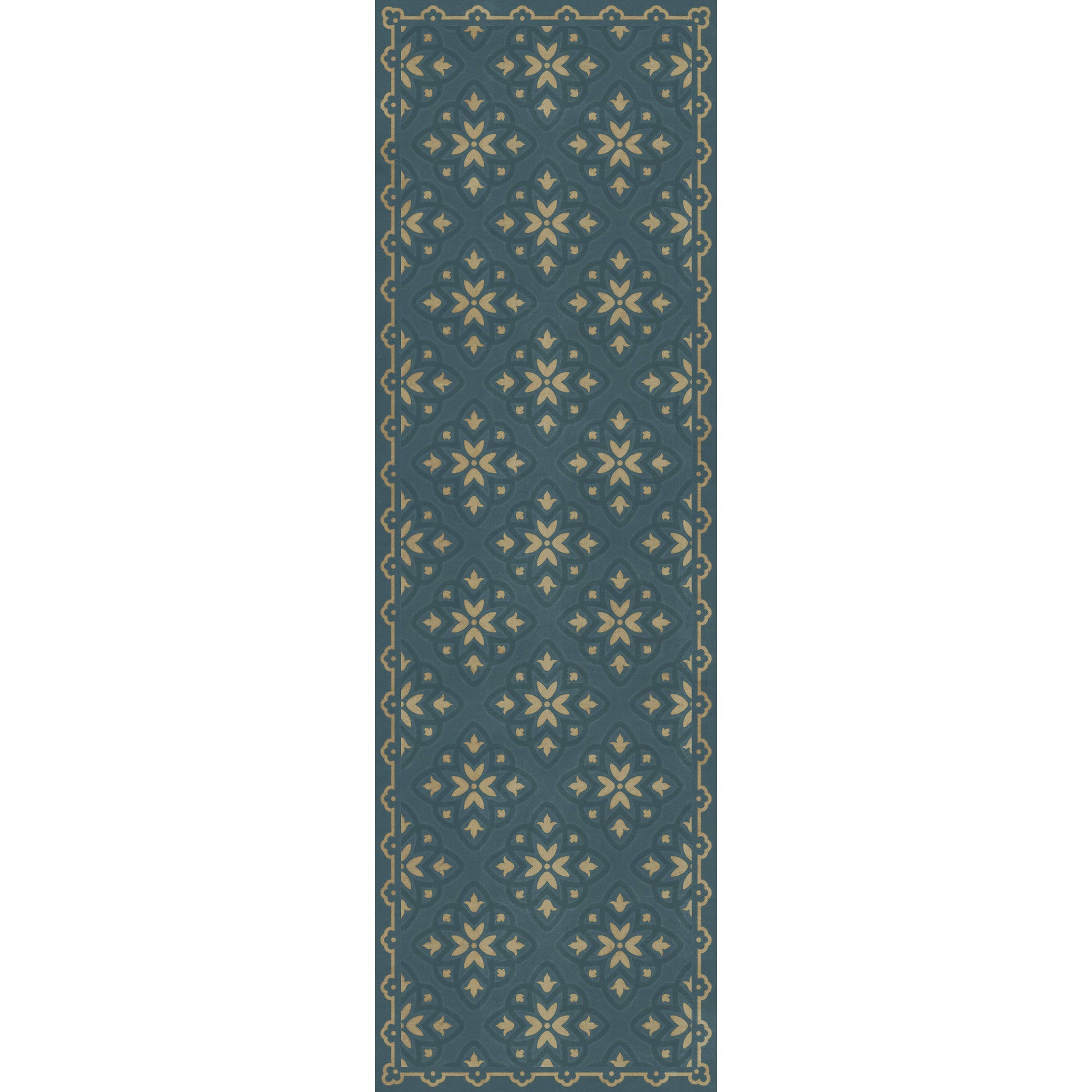 Pattern 45 Indigoticus Vinyl Floor Cloth