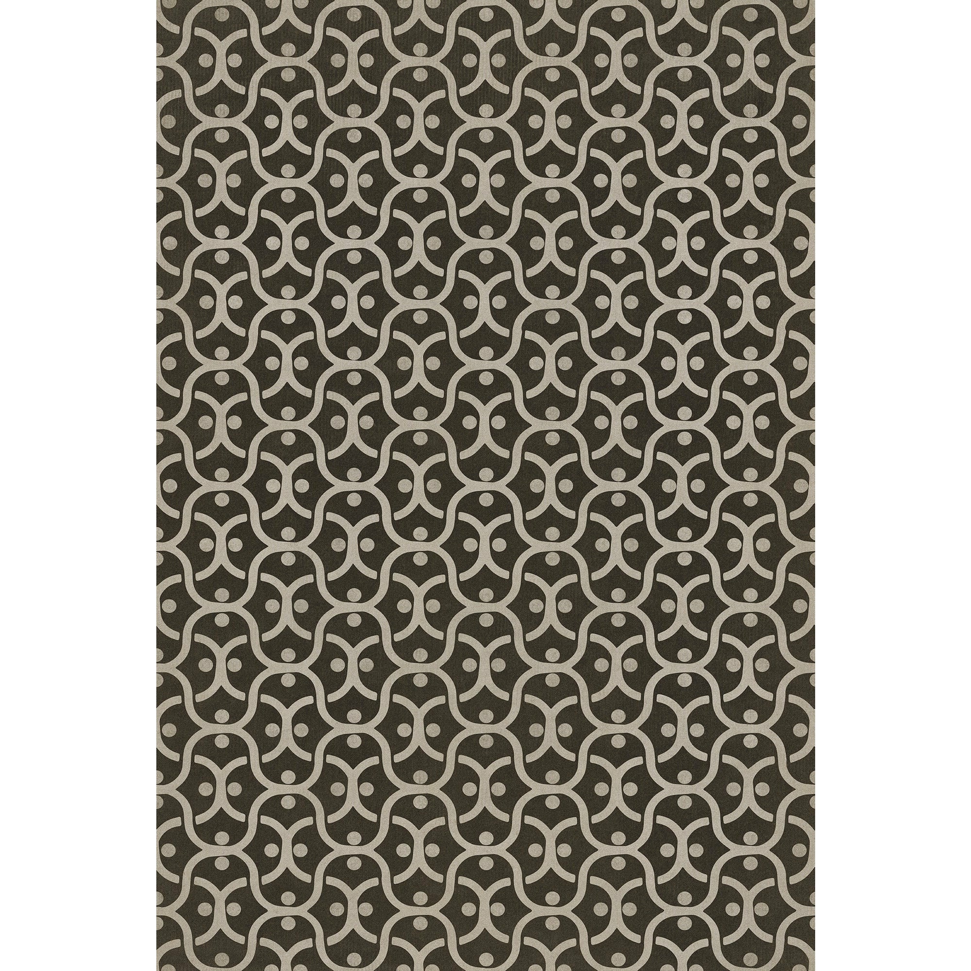 Pattern 47 Black Russian Vinyl Floor Cloth