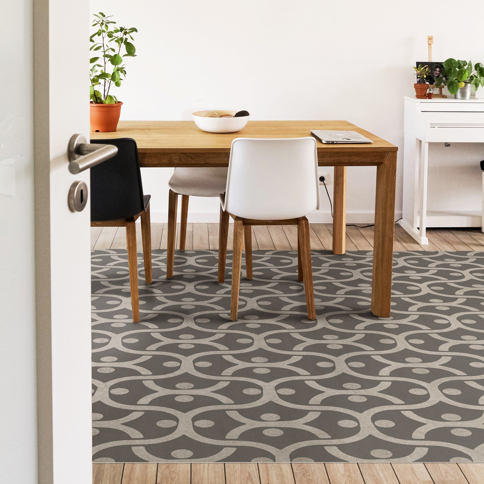Pattern 47 Grey Matter Vinyl Floor Cloth