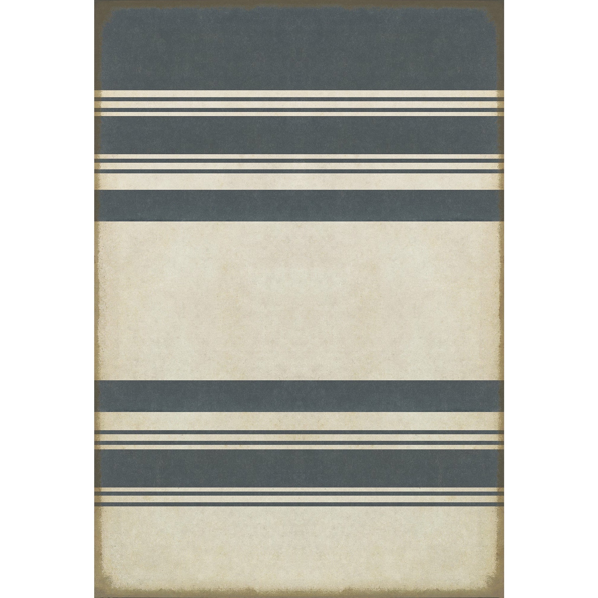 Pattern 50 Organic Stripes Blue and White Vinyl Floor Cloth