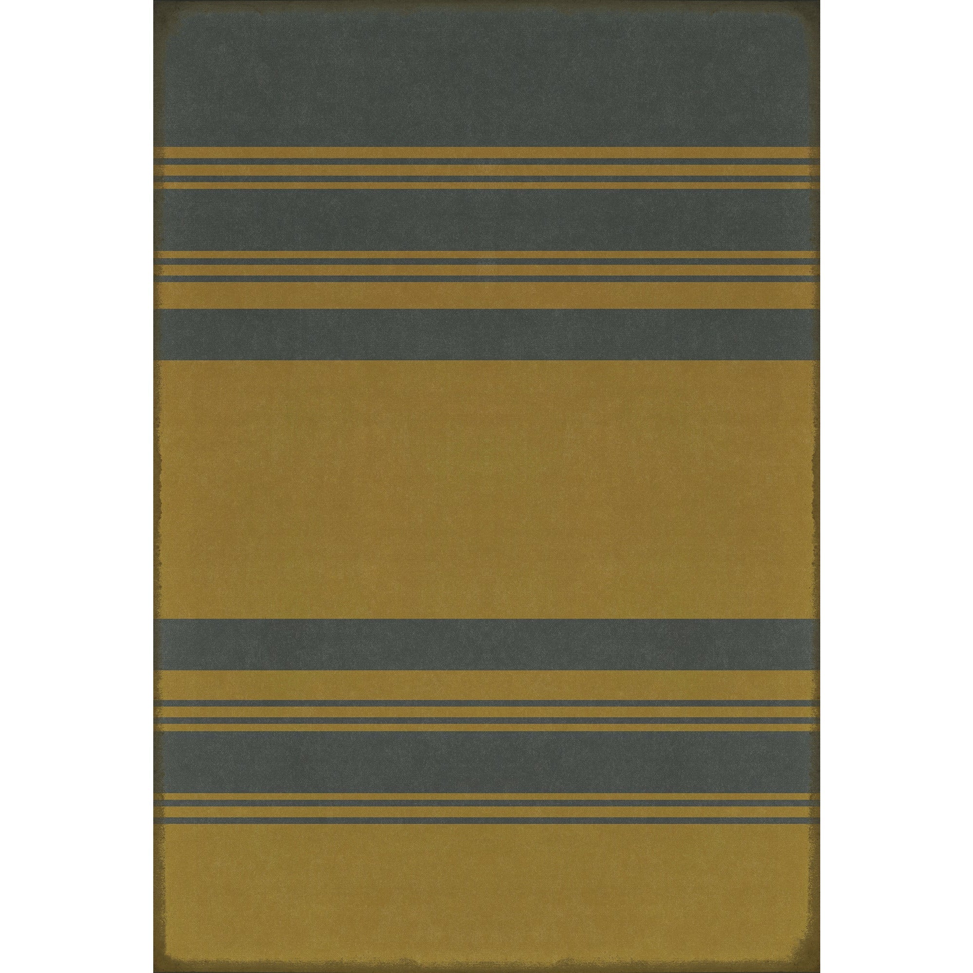 Pattern 50 Organic Stripes Blue and Yellow Vinyl Floor Cloth