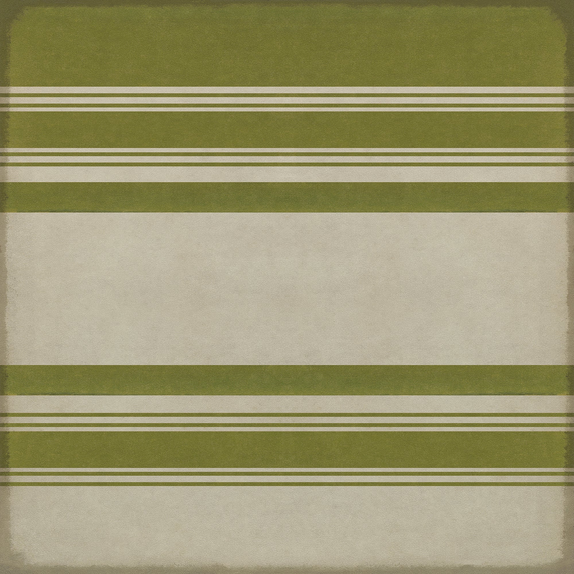 Pattern 50 Organic Stripes Green and White Vinyl Floor Cloth