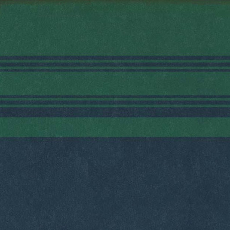 Pattern 50 Organic Stripes Teal and Blue Vinyl Floor Cloth