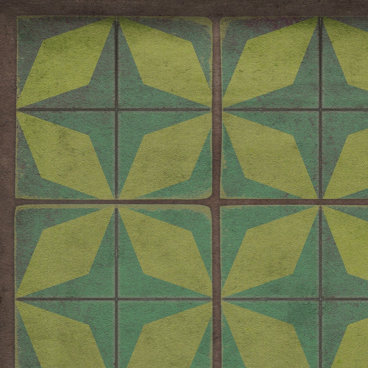 Pattern 54 All Systems Go Vinyl Floor Cloth