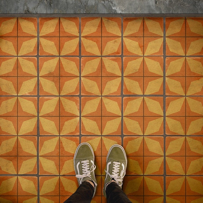 Pattern 54 Fireball Vinyl Floor Cloth