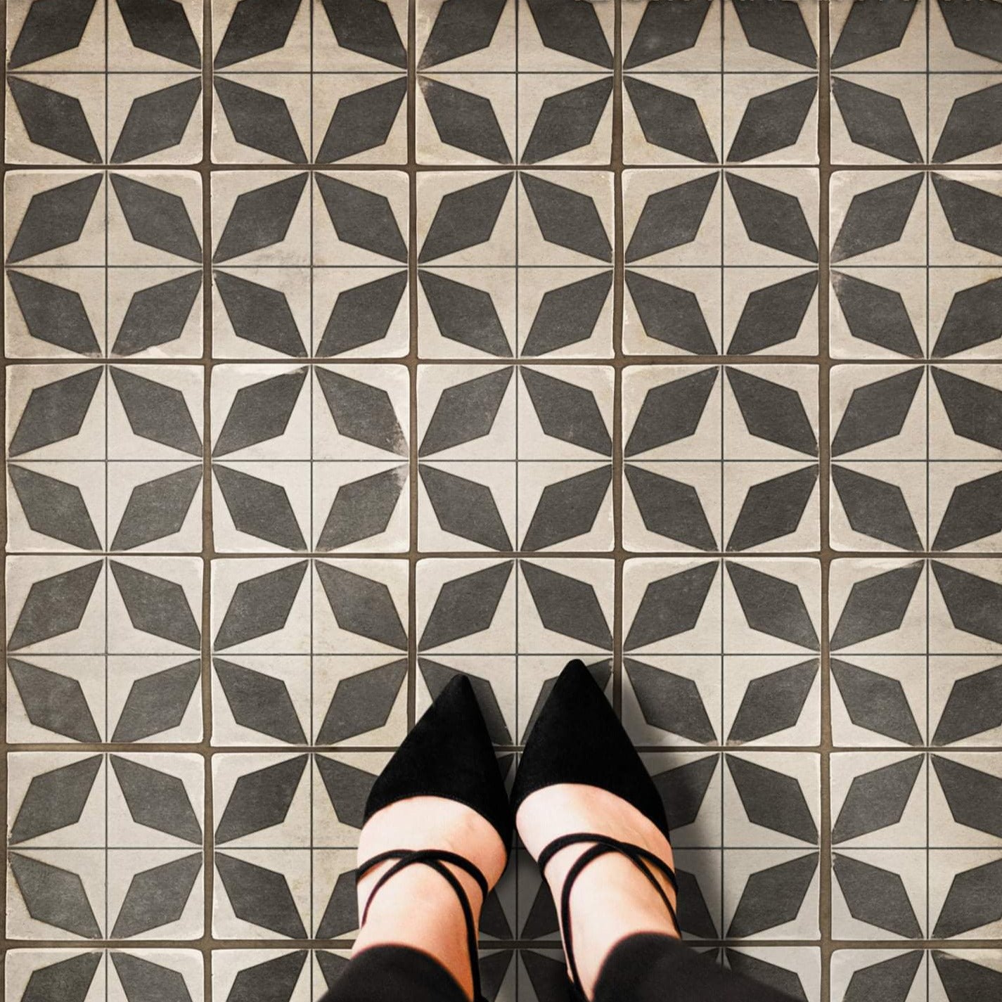 Pattern 54 Sputnik Vinyl Floor Cloth