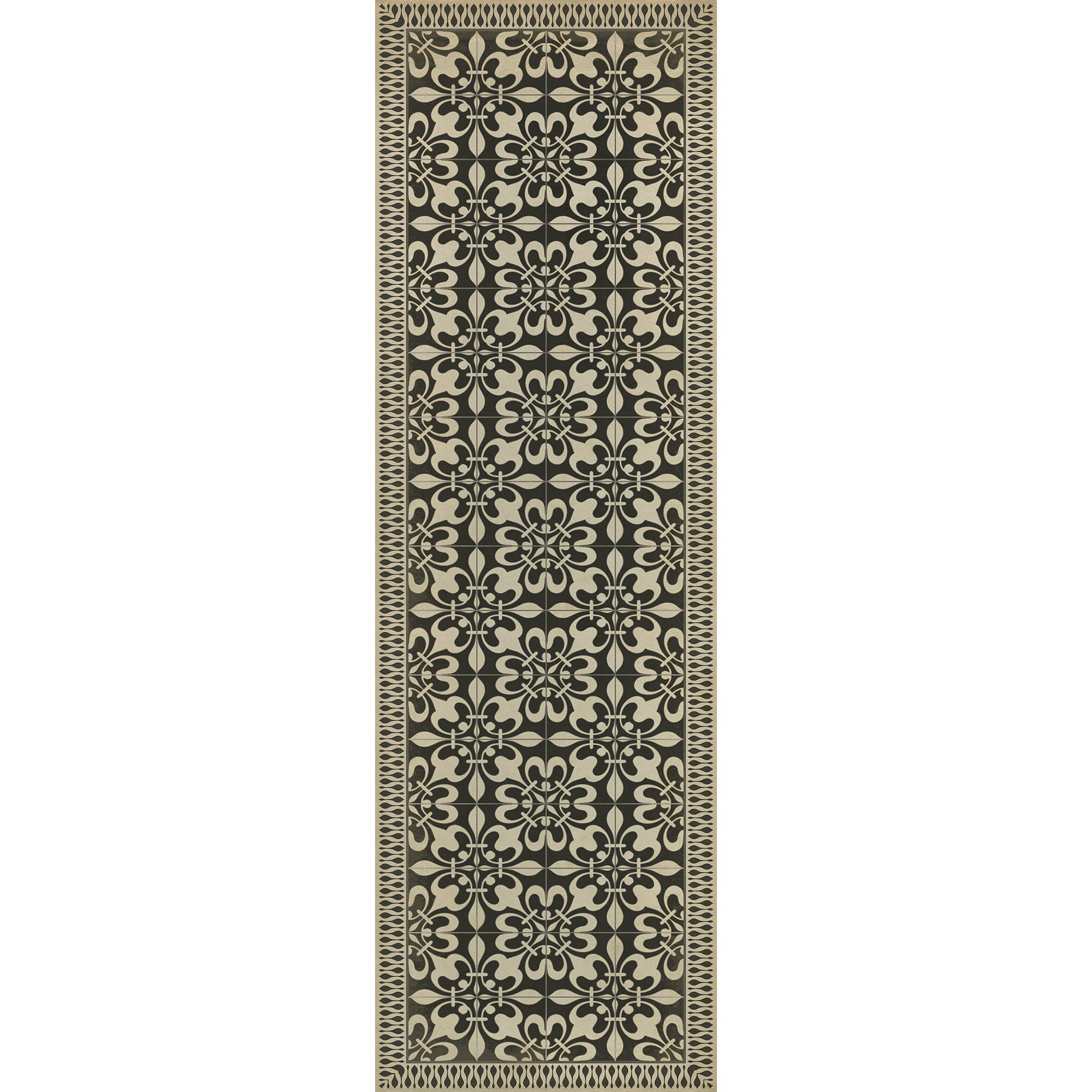 Pattern 55 Gates Of Horn And Ivory Vinyl Floor Cloth