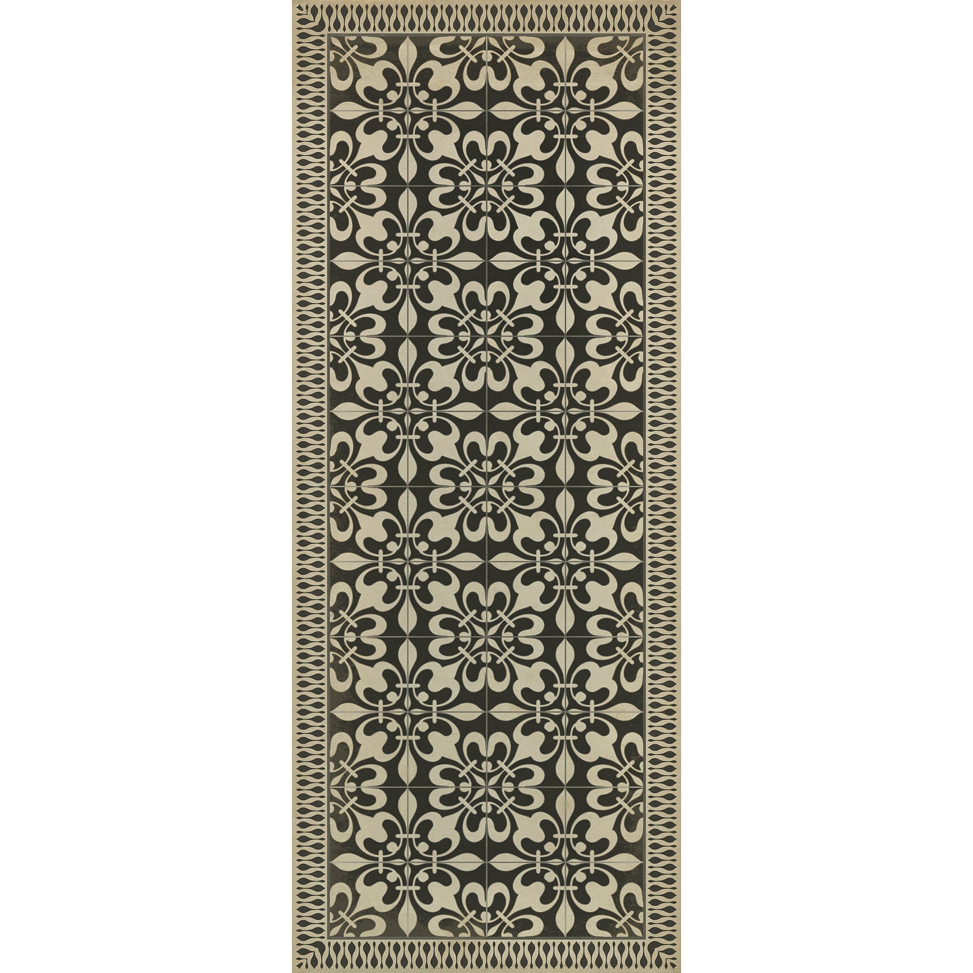 Pattern 55 Gates Of Horn And Ivory Vinyl Floor Cloth
