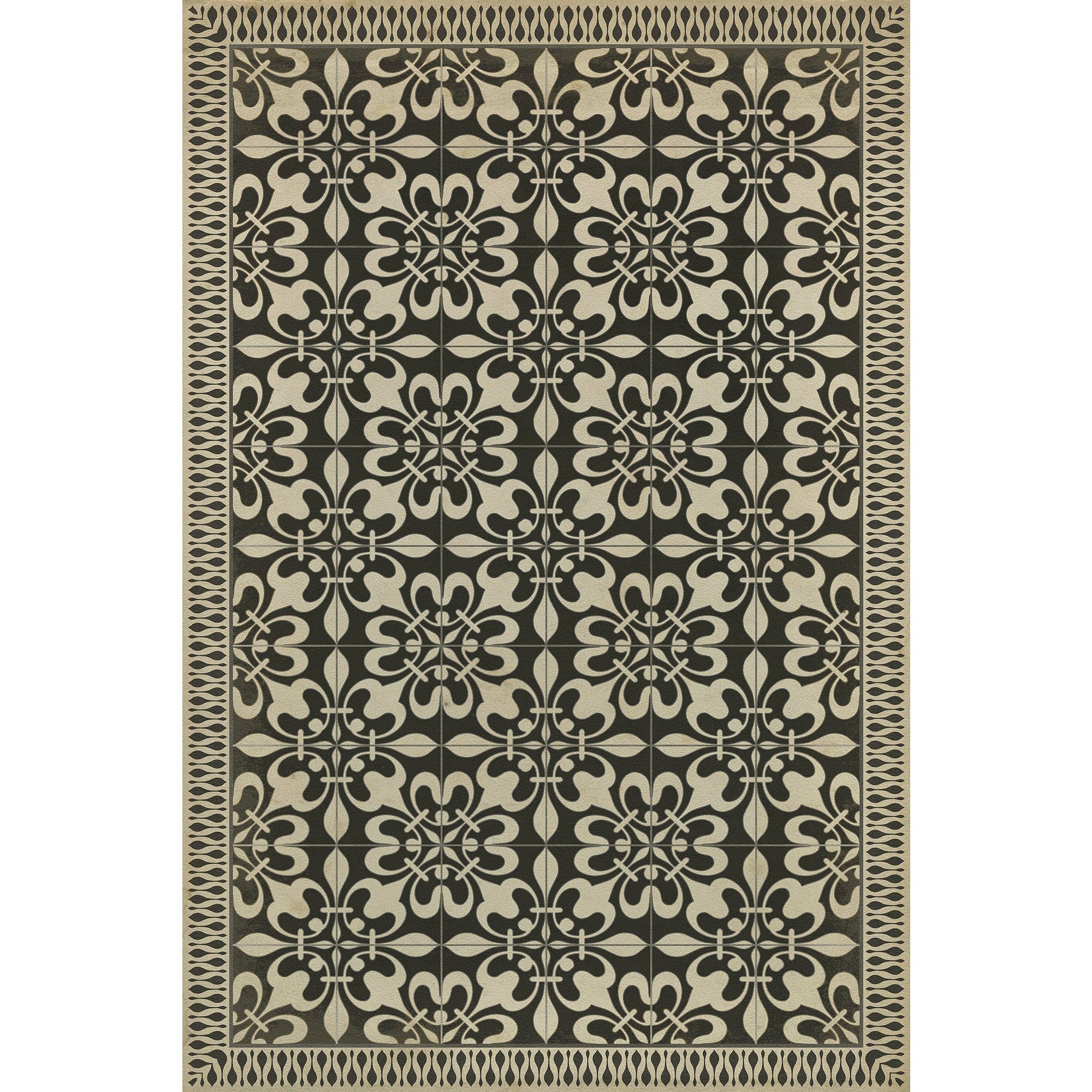 Pattern 55 Gates Of Horn And Ivory Vinyl Floor Cloth
