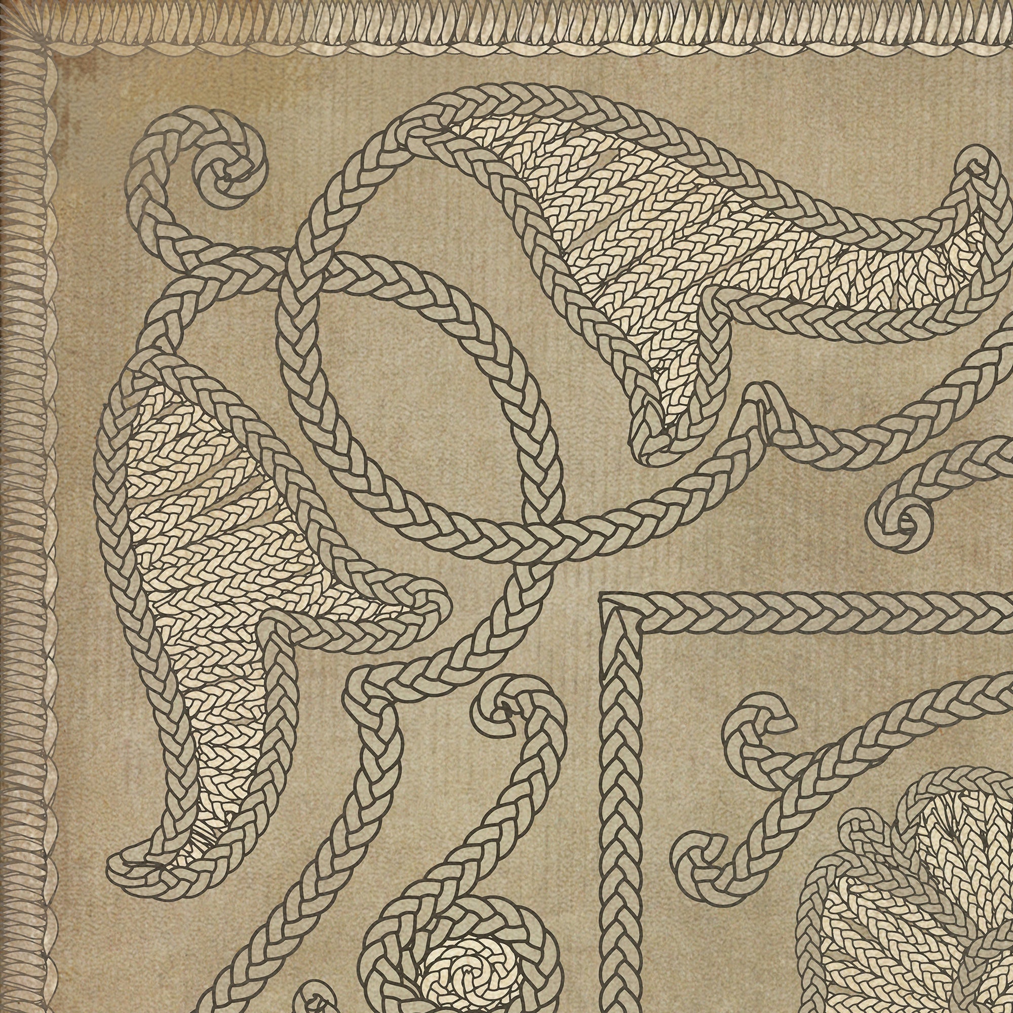 Pattern 64 Book Of Secrets Vinyl Floor Cloth