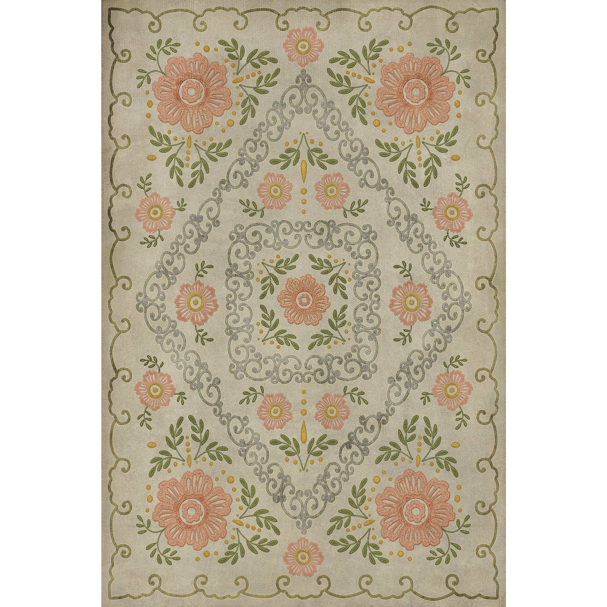 Pattern 69 A Little Decorum Vinyl Floor Cloth