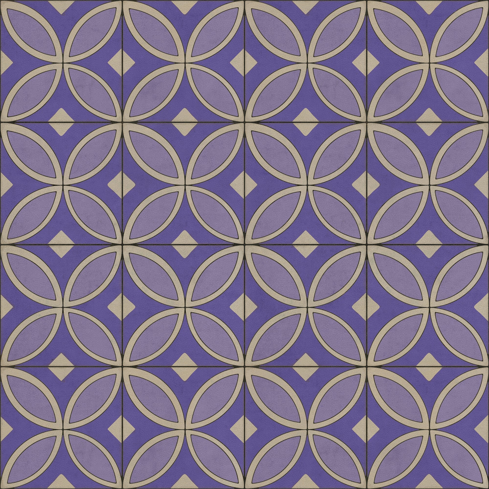 Pattern 70 Waltzing With Violets In Our Hair Vinyl Floor Cloth