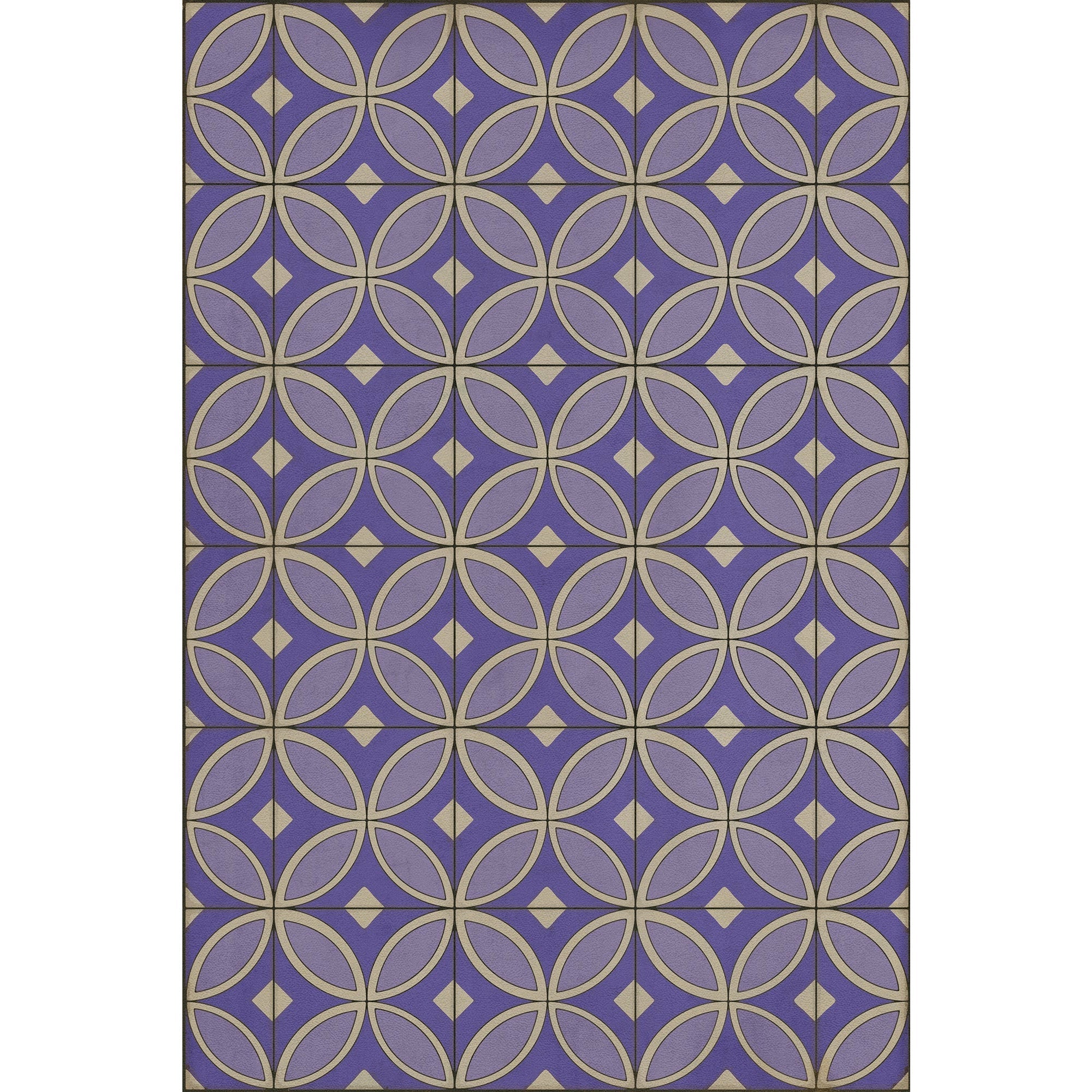 Pattern 70 Waltzing With Violets In Our Hair Vinyl Floor Cloth