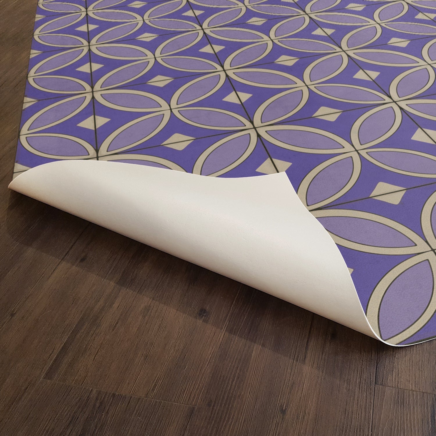 Pattern 70 Waltzing With Violets In Our Hair Vinyl Floor Cloth