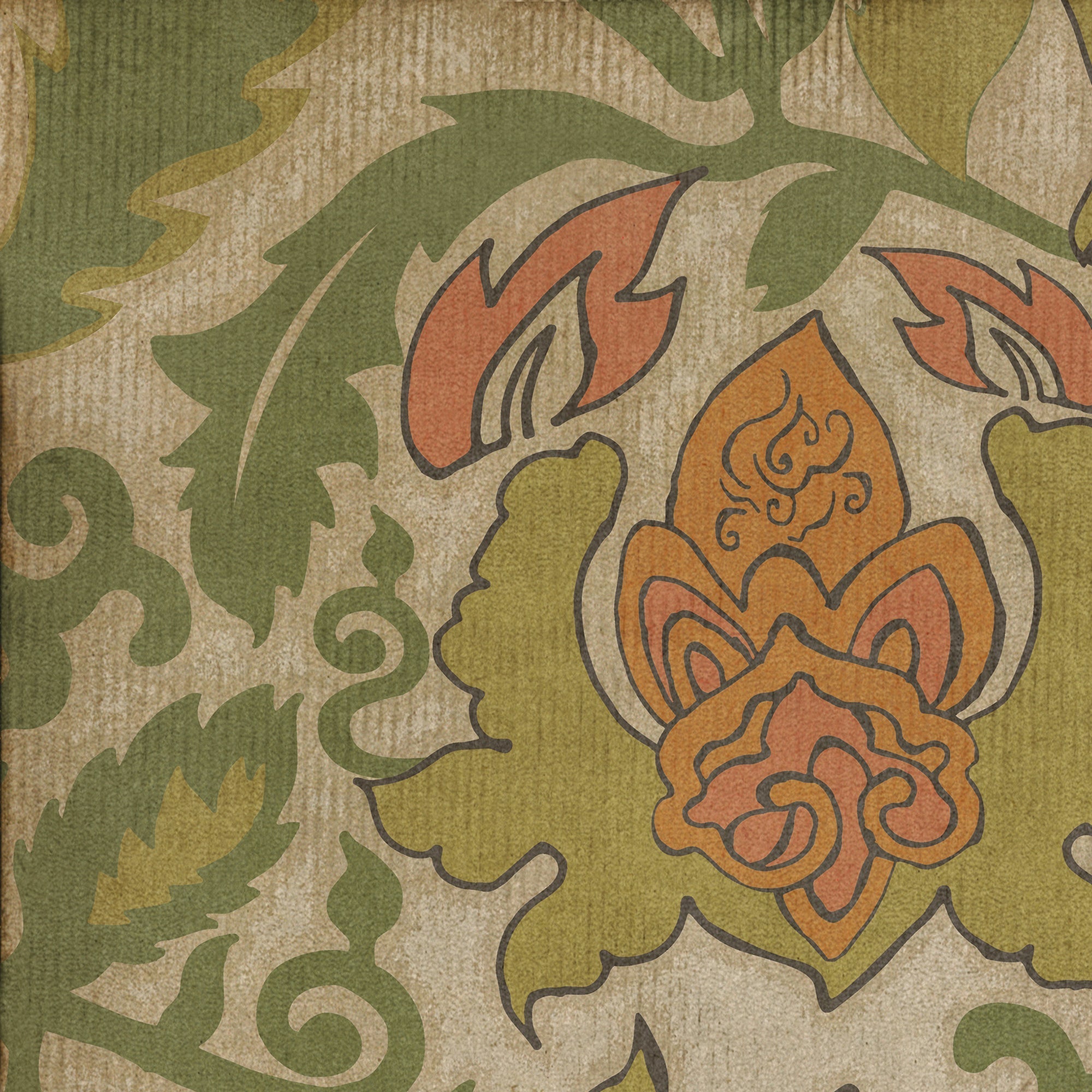 Pattern 71 Land Of The Rising Sun Vinyl Floor Cloth