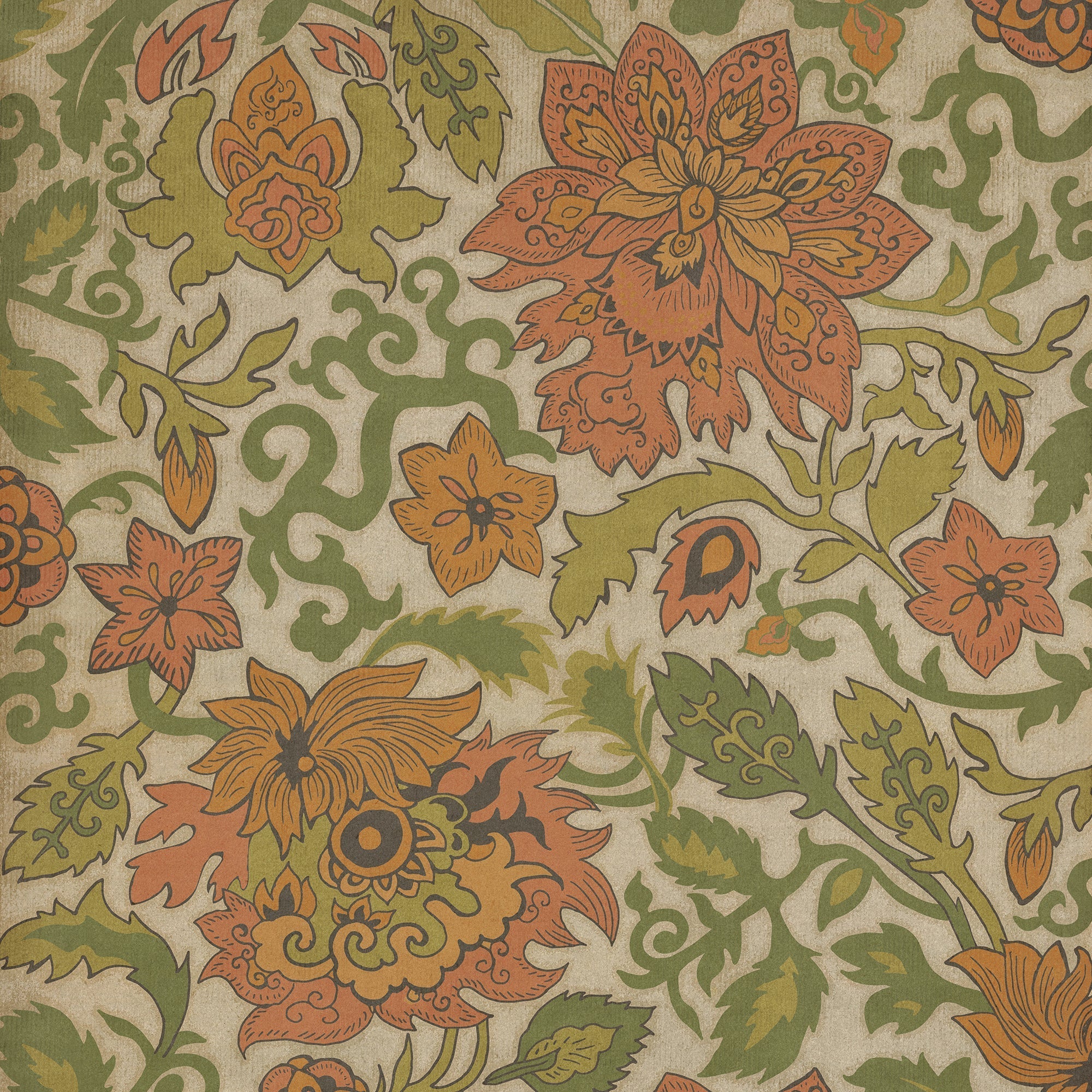 Pattern 71 Land Of The Rising Sun Vinyl Floor Cloth