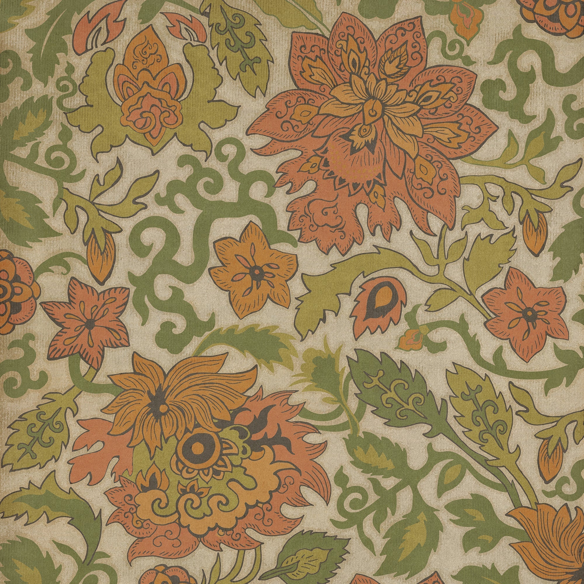 Pattern 71 Land Of The Rising Sun Vinyl Floor Cloth