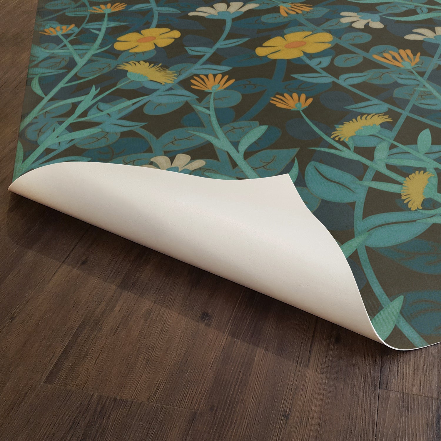 Pattern 73 Knee Deep In Flowers Vinyl Floor Cloth