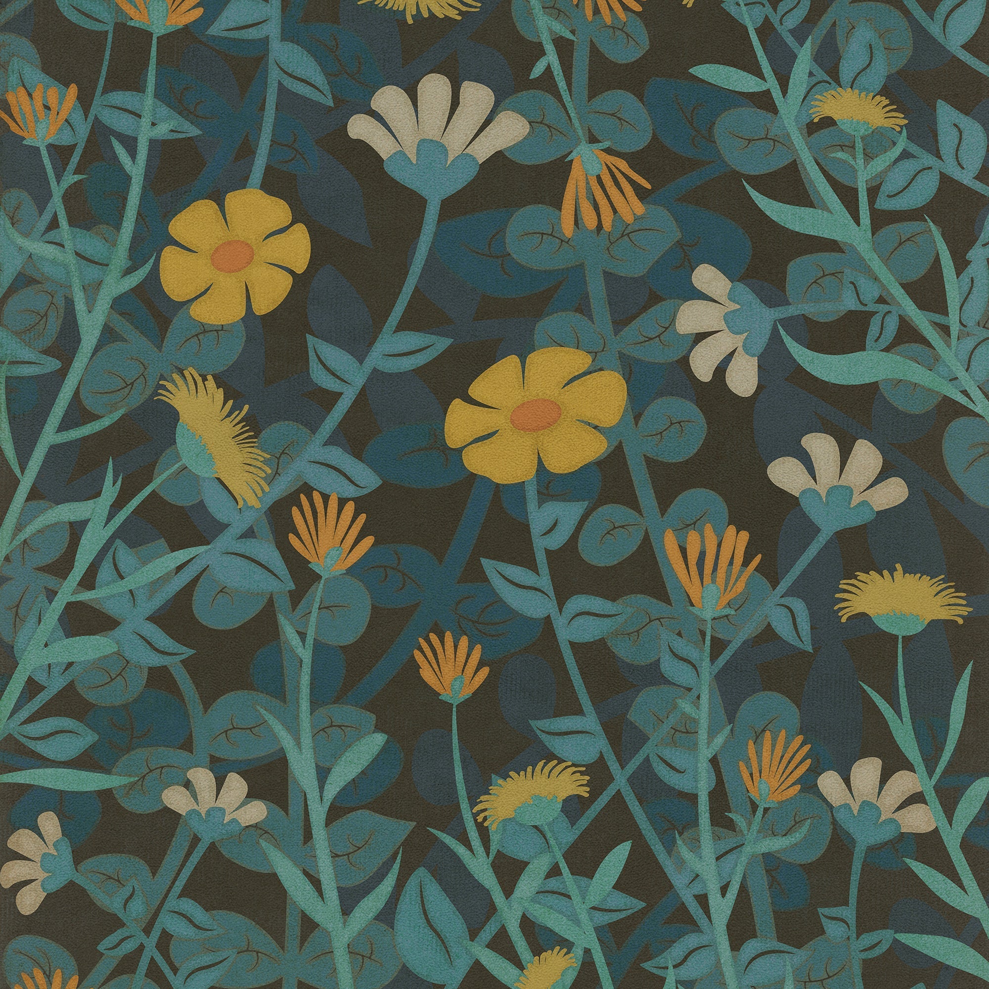 Pattern 73 Knee Deep In Flowers Vinyl Floor Cloth