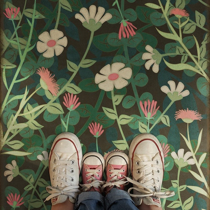 Pattern 73 Little Idas Flowers Vinyl Floor Cloth