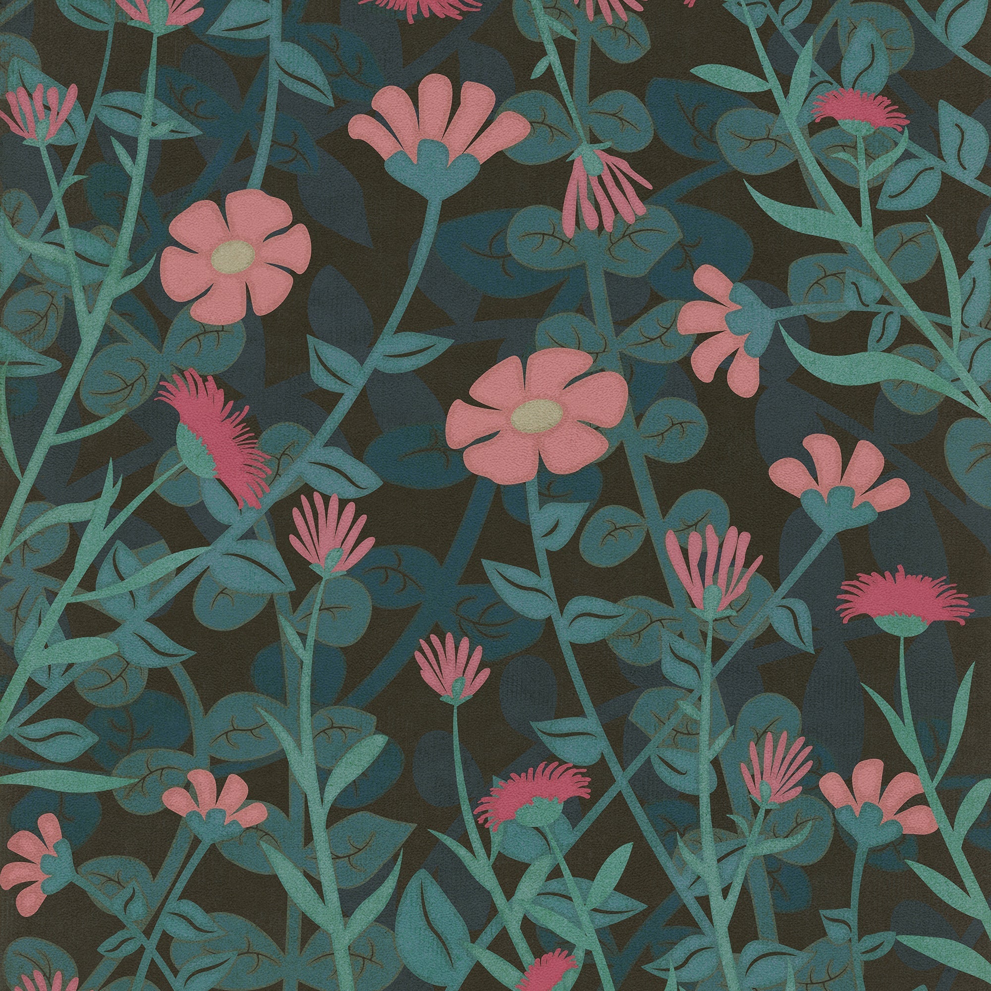 Pattern 73 Pocket Full Of Posies Vinyl Floor Cloth