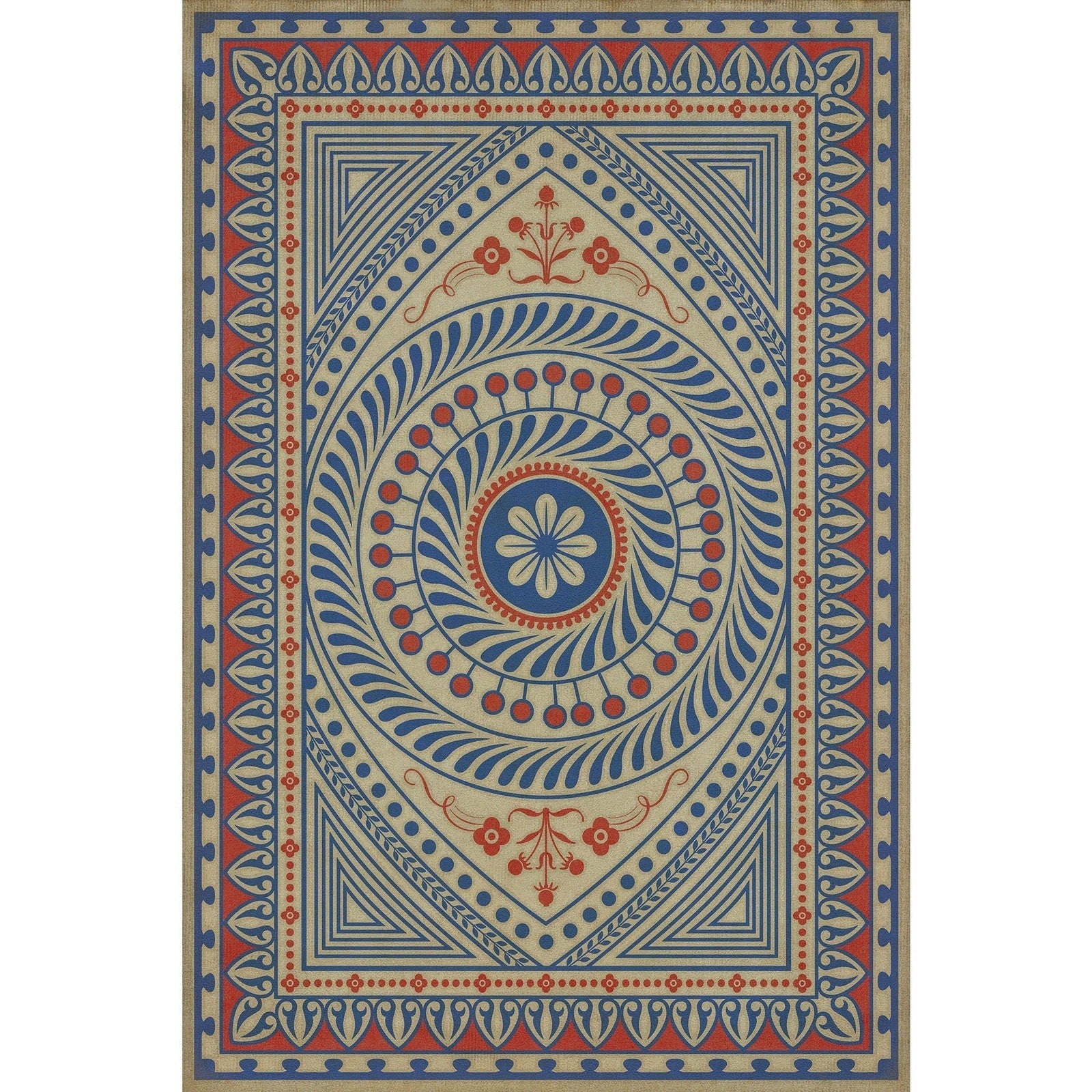 Pattern 75 Be Grateful Vinyl Floor Cloth