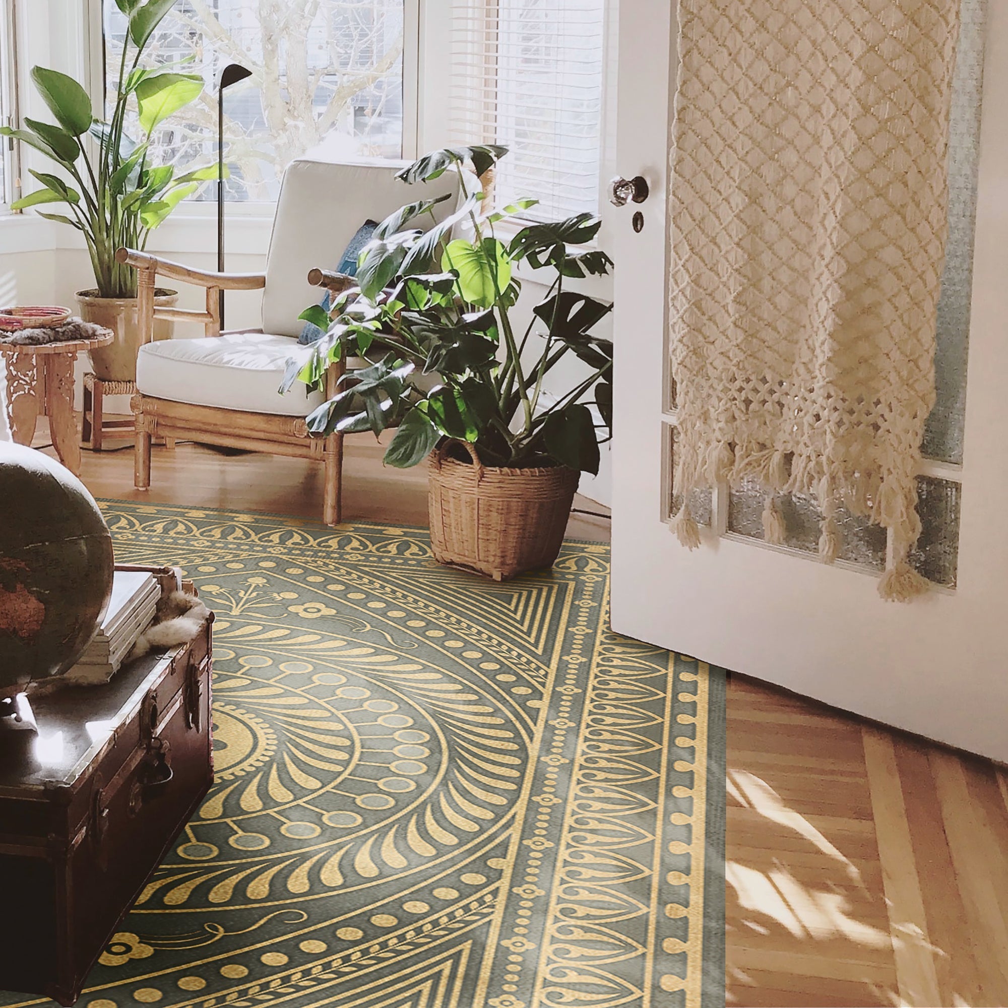 Pattern 75 Consult The Wise Vinyl Floor Cloth