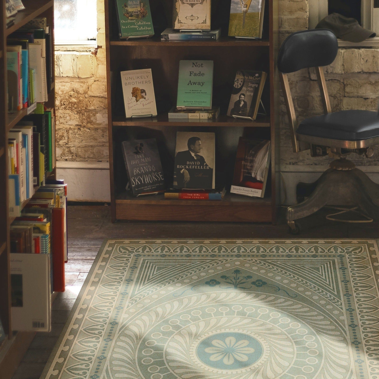 Pattern 75 Think As A Mortal Vinyl Floor Cloth