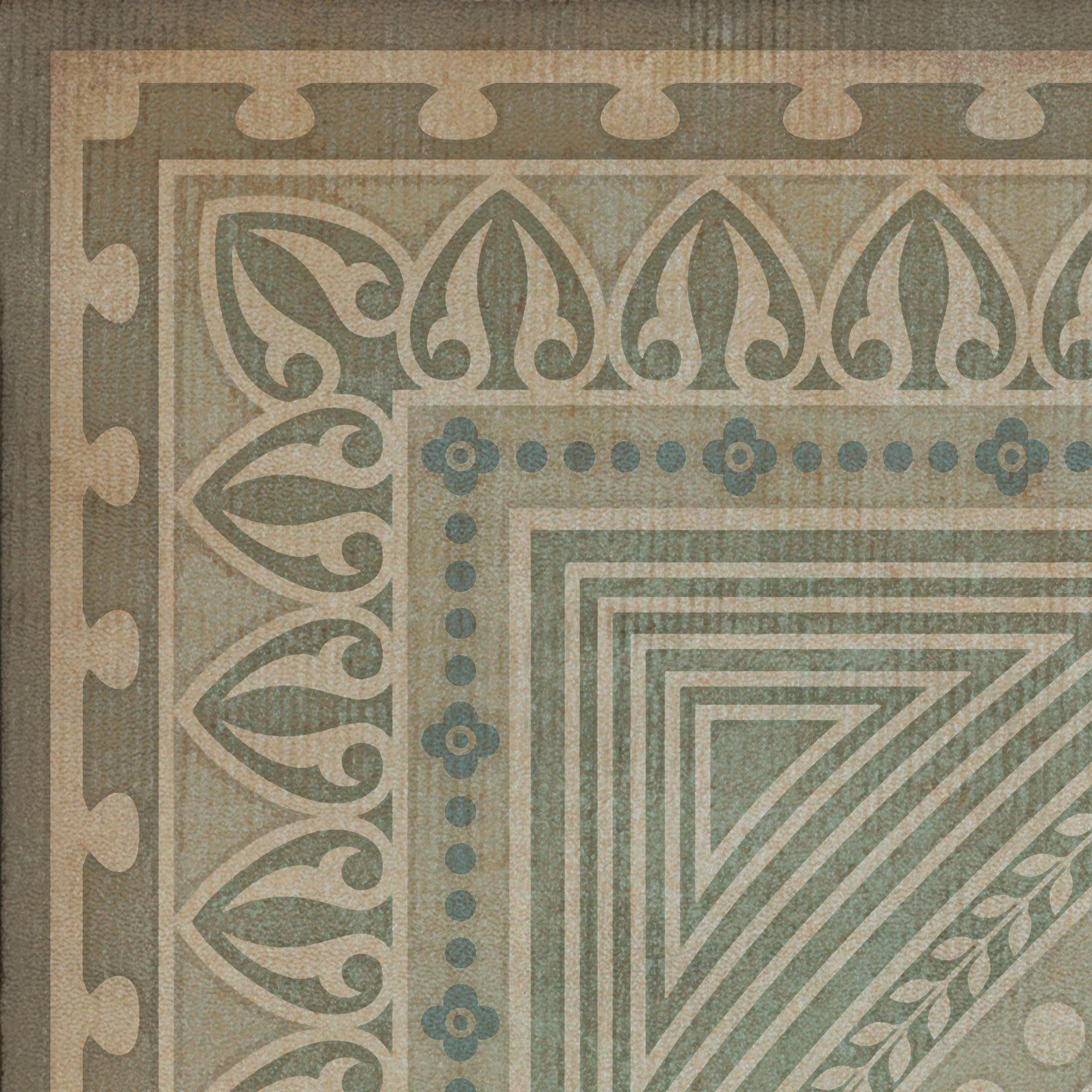 Pattern 75 Think As A Mortal Vinyl Floor Cloth