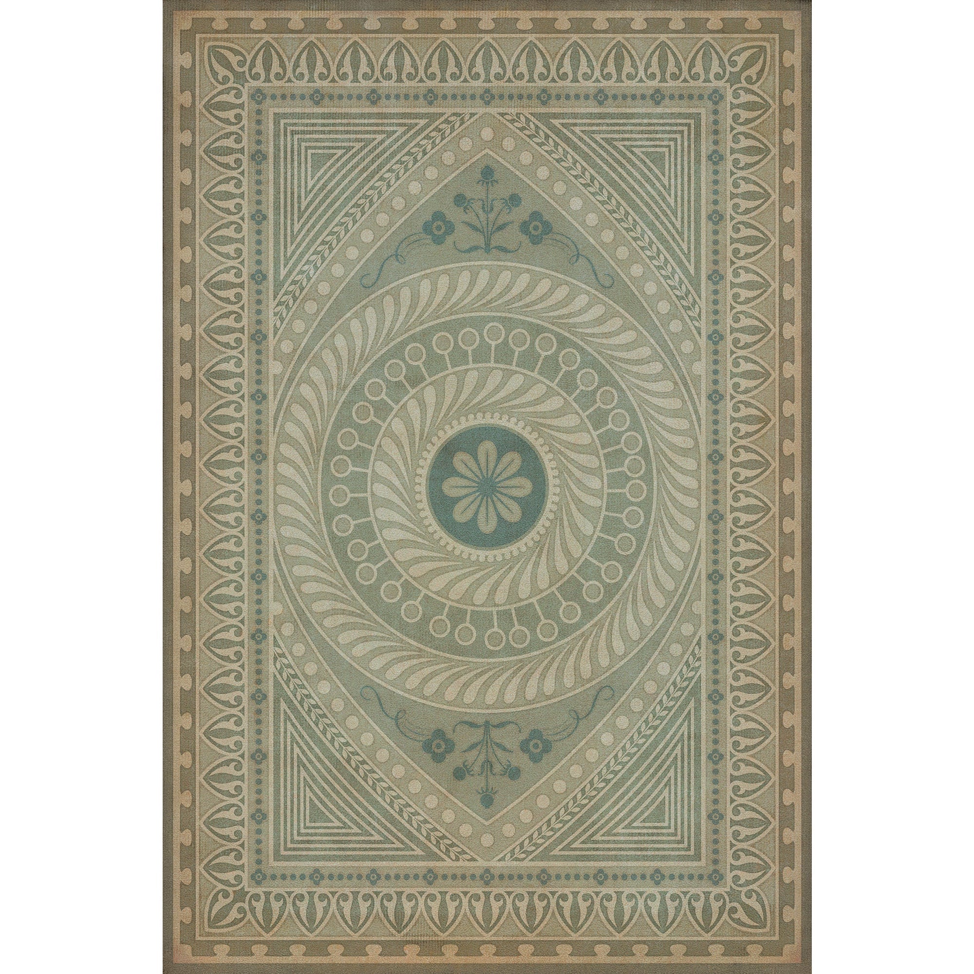 Pattern 75 Think As A Mortal Vinyl Floor Cloth