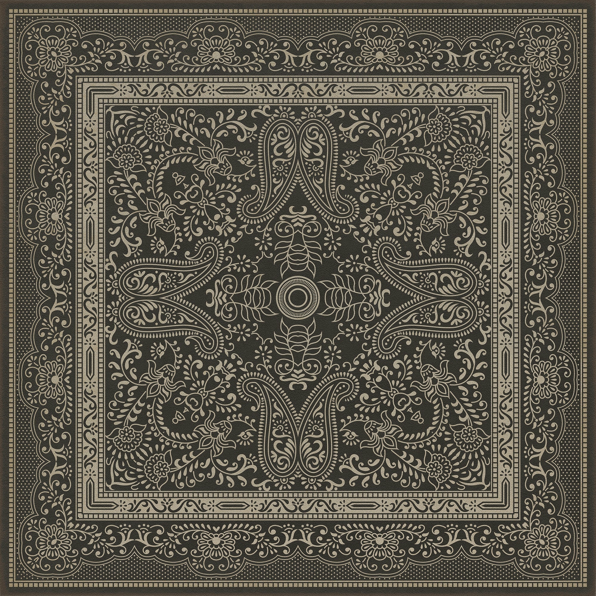 Pattern 76 Begin At The Beginning Vinyl Floor Cloth