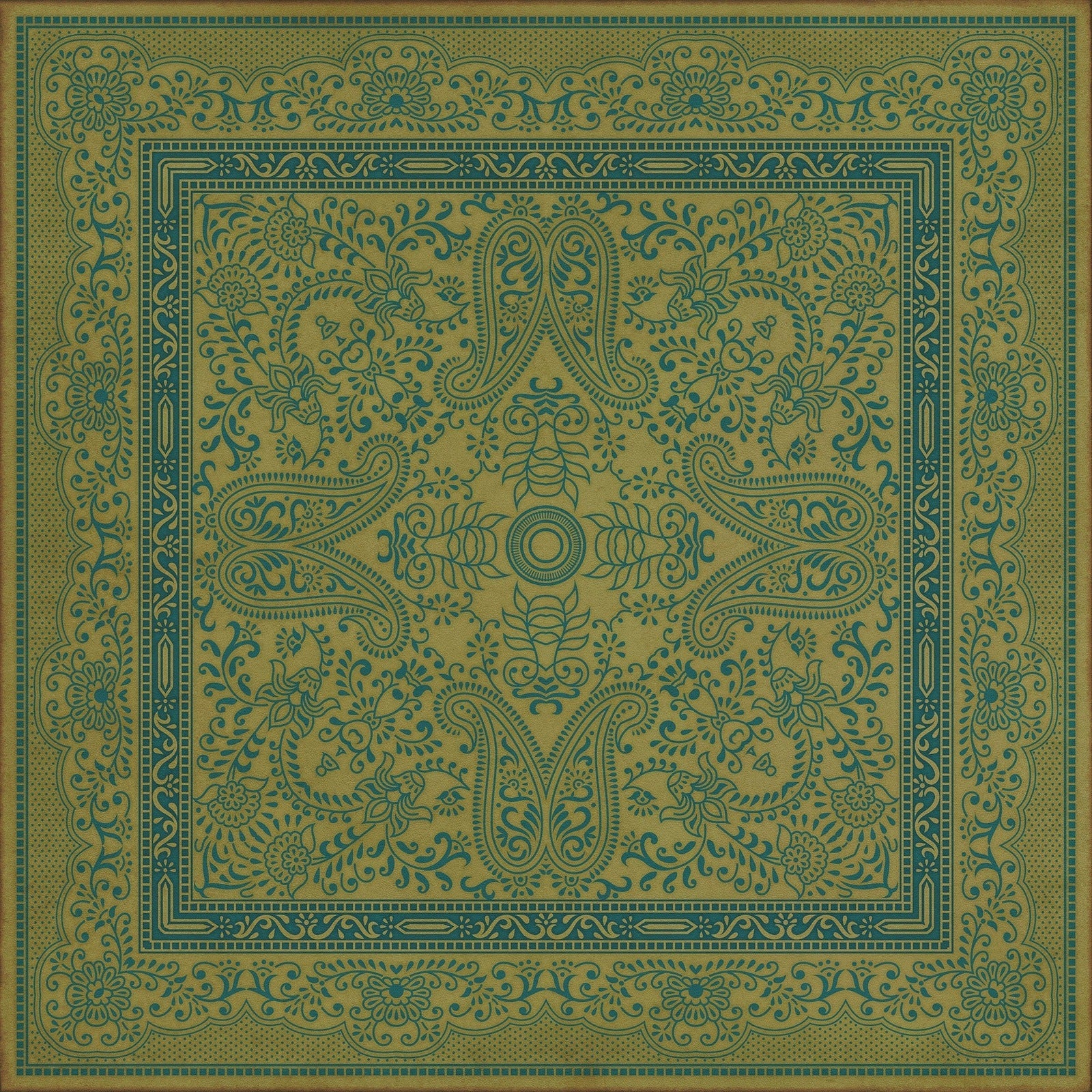 Pattern 76 Cabbages And Kings Vinyl Floor Cloth