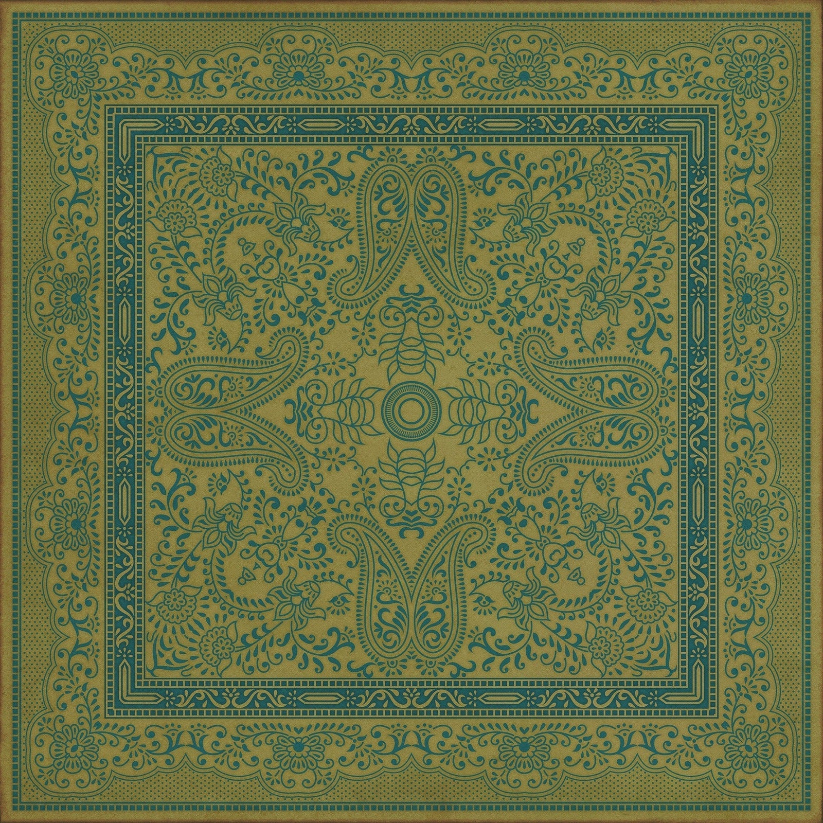 Pattern 76 Cabbages And Kings Vinyl Floor Cloth