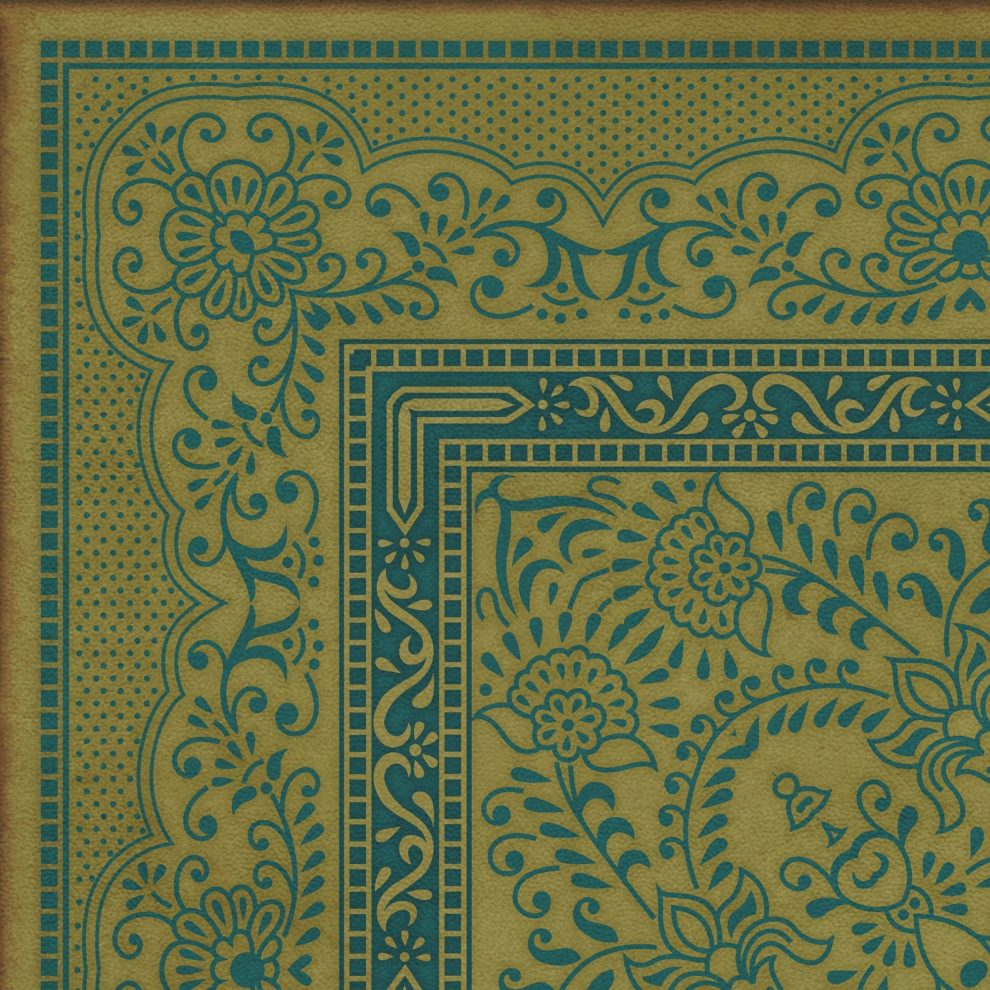 Pattern 76 Cabbages And Kings Vinyl Floor Cloth