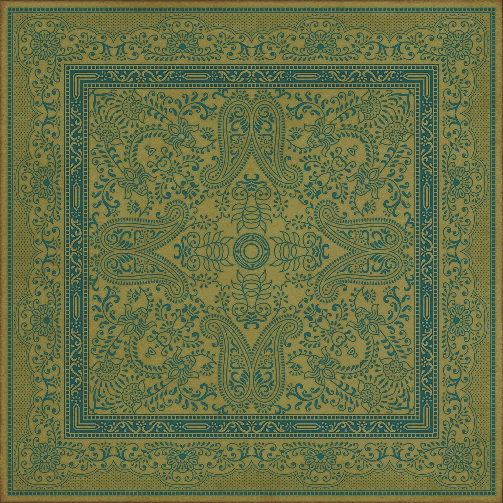 Pattern 76 Cabbages And Kings Vinyl Floor Cloth