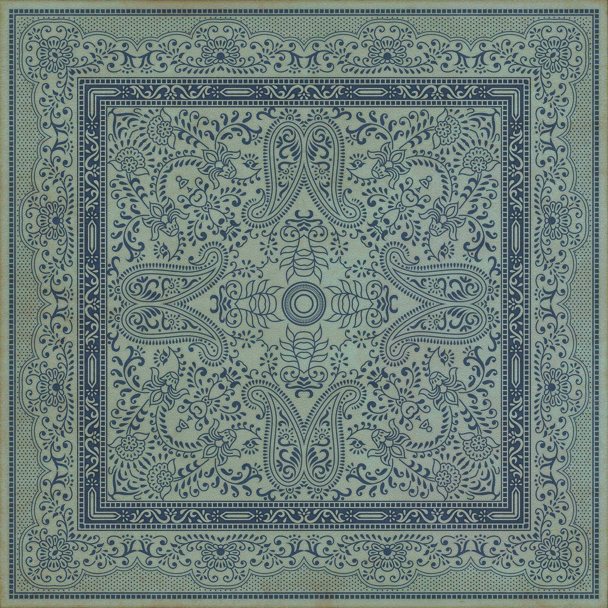 Pattern 76 Fairfarren Vinyl Floor Cloth