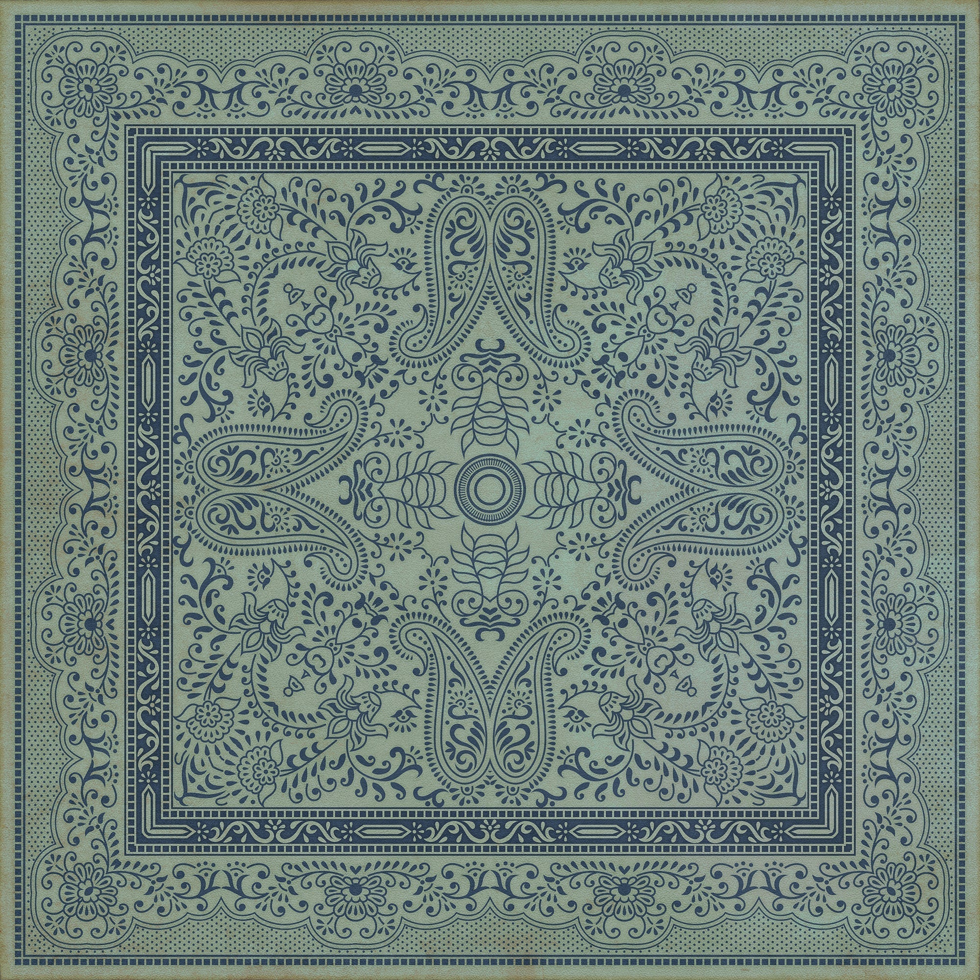 Pattern 76 Fairfarren Vinyl Floor Cloth