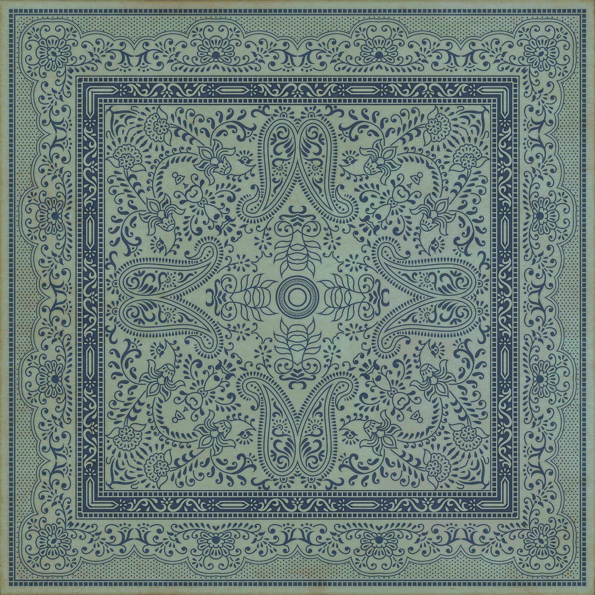 Pattern 76 Fairfarren Vinyl Floor Cloth