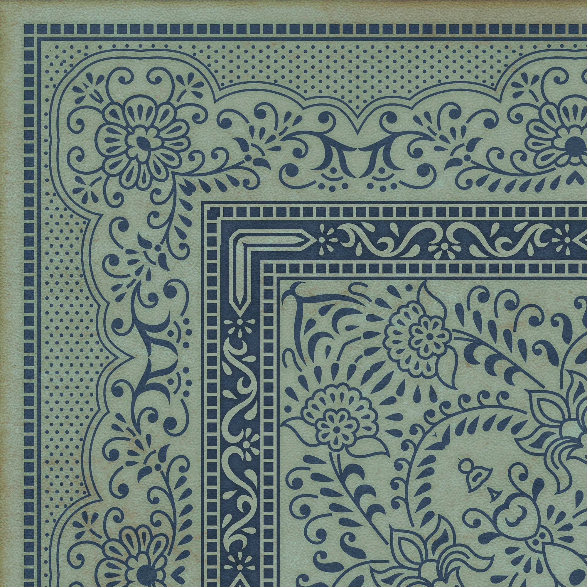 Pattern 76 Fairfarren Vinyl Floor Cloth