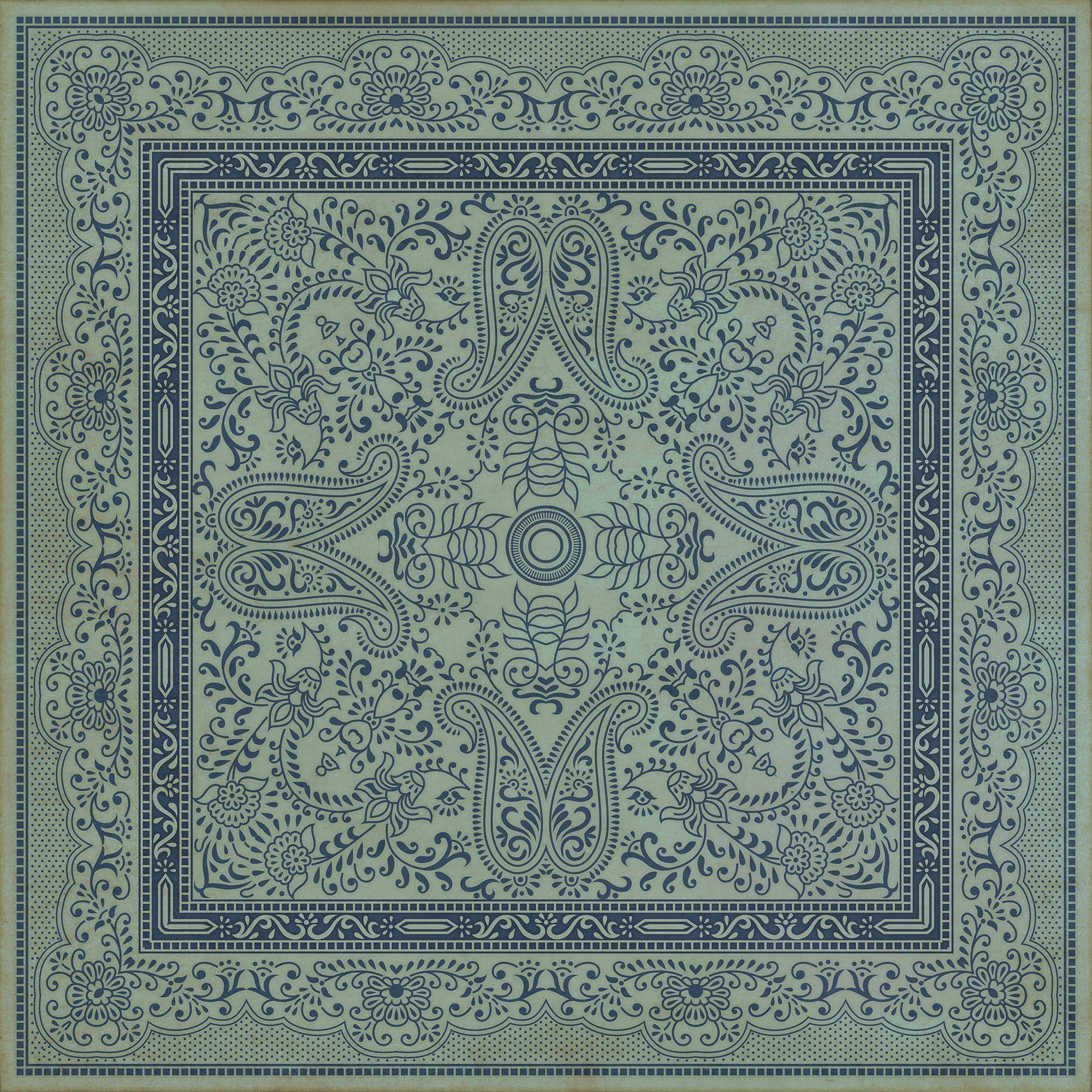 Pattern 76 Fairfarren Vinyl Floor Cloth